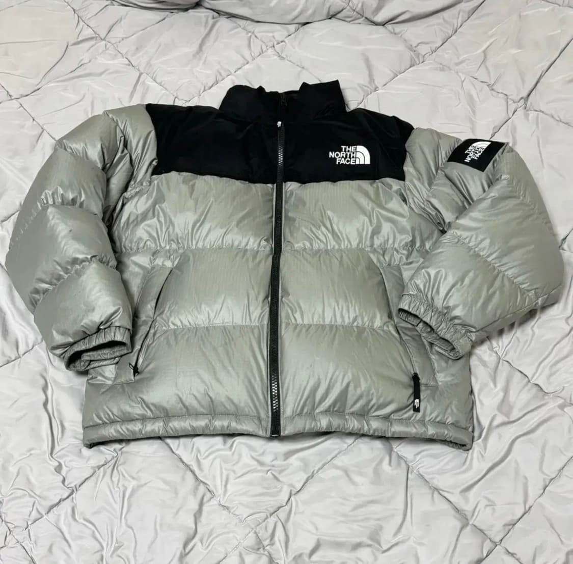 노스페이스 패딩 화이트라벨 노벨티 눕시 다운 자켓 라이트카키 상품이미지1
