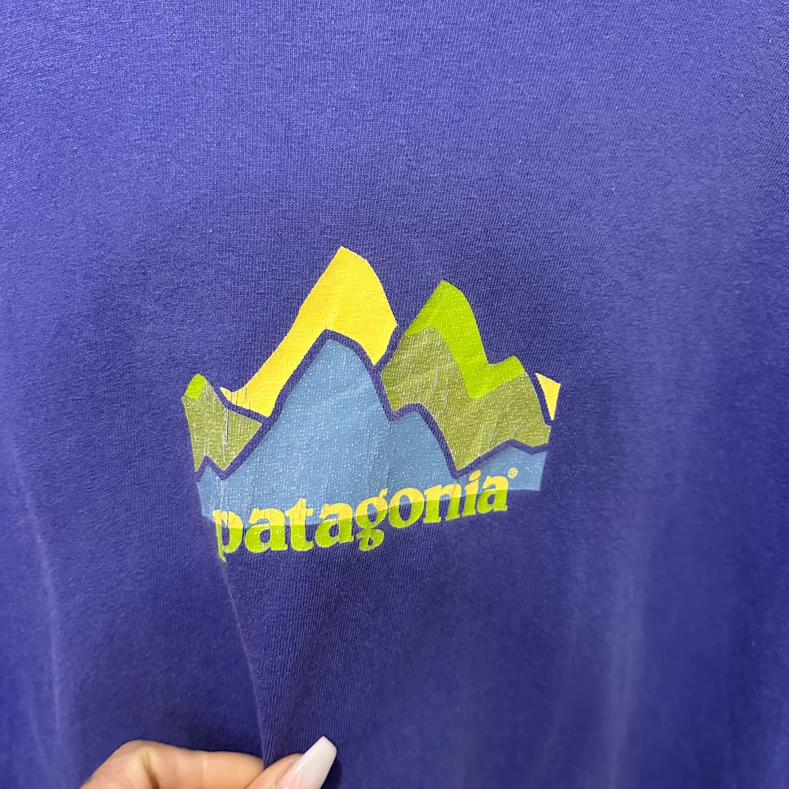 빈티지 파타고니아 퍼플 반팔티M 상품이미지3