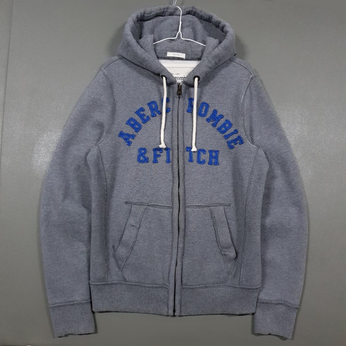 M) 아베크롬비 대장급 희귀 센터 로고 후드집업 회파 블루 그레이 챠콜 상품이미지1