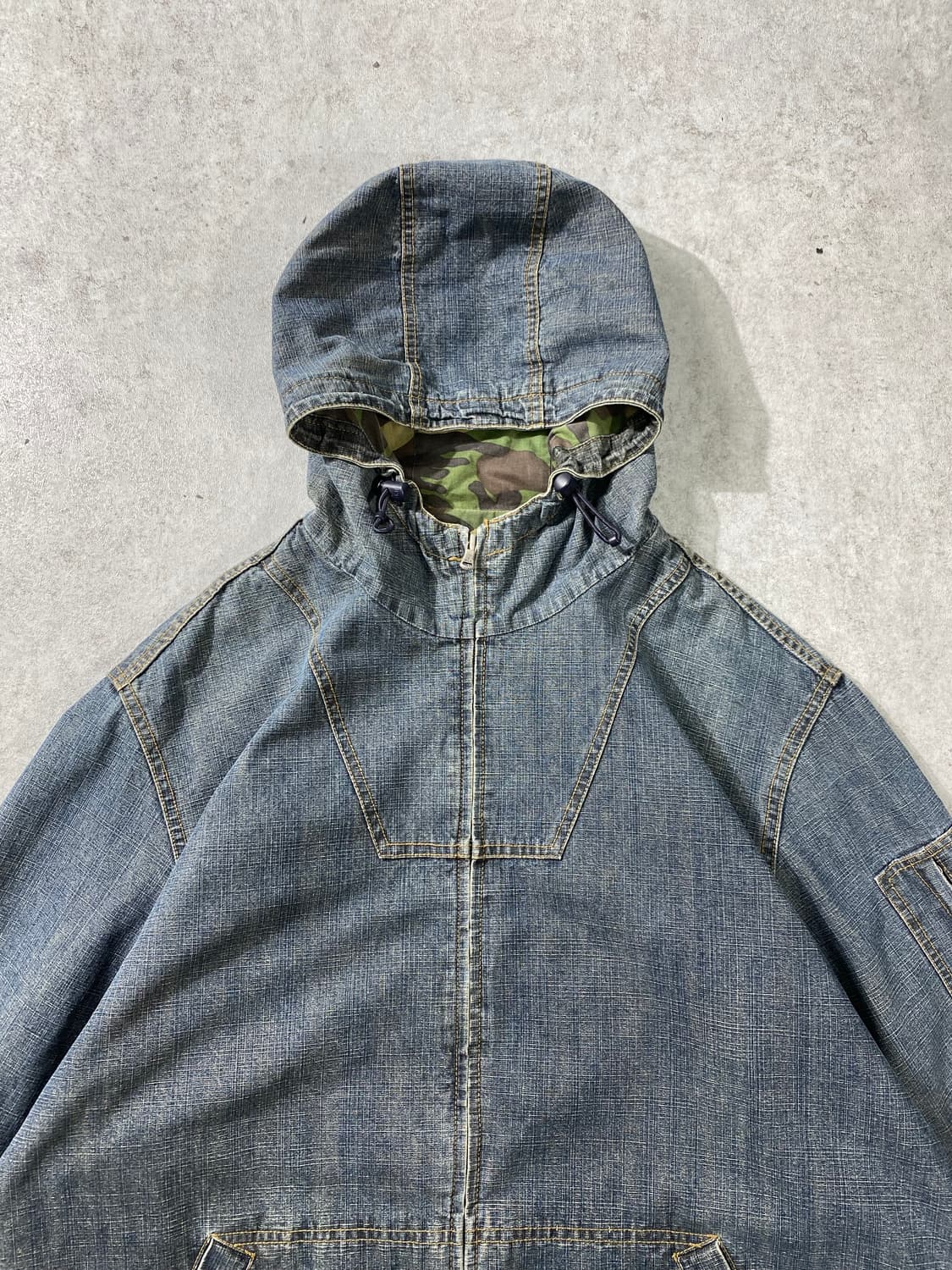 [105] 00s MLB 올드 엠엘비 뉴욕양키스 데님 후드집업 자켓 상품이미지2