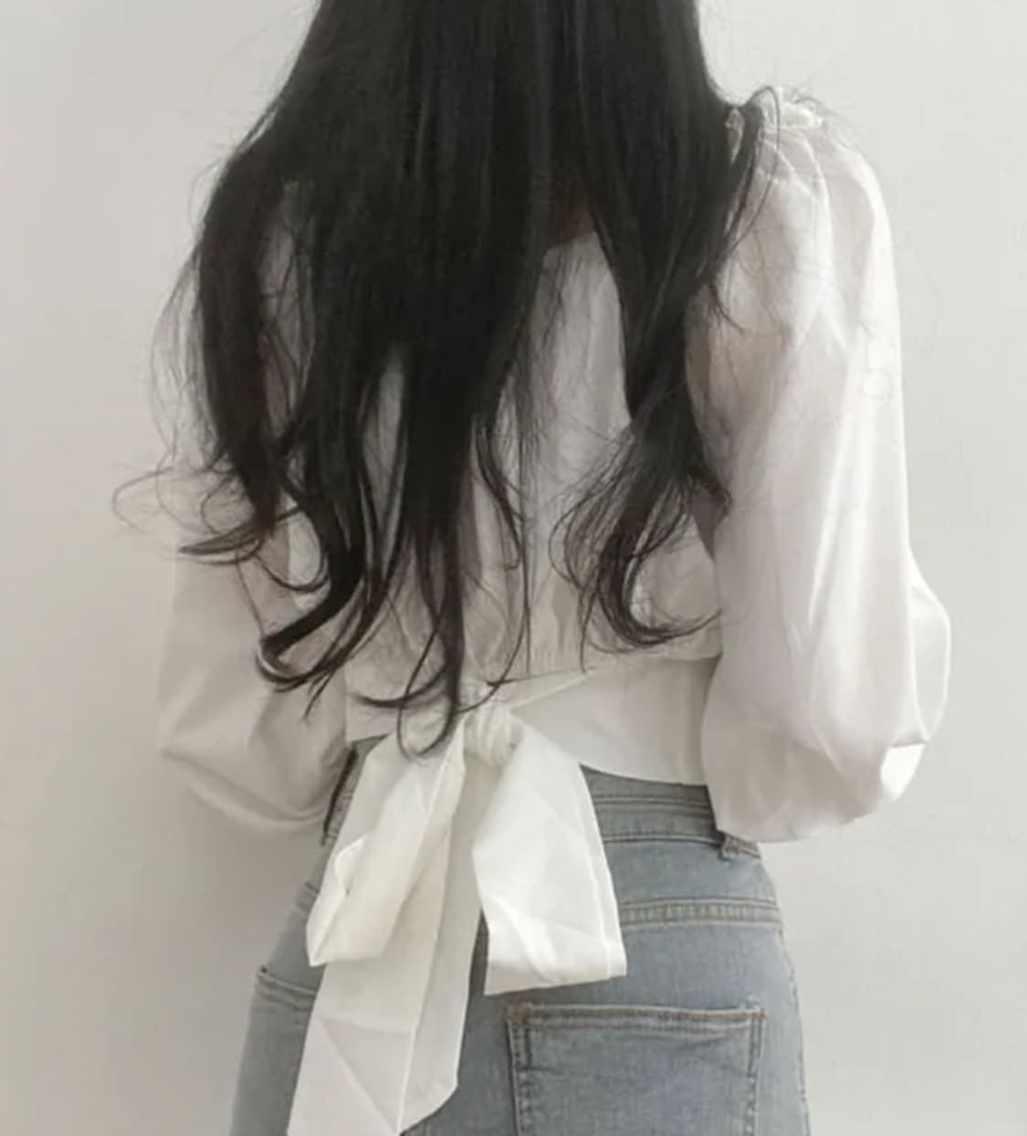 뒷리본 블라우스 상품이미지2