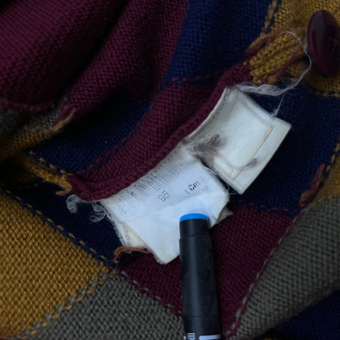 생로랑 멀티컬러 아가일 버튼 카라 니트가디건 95 상품이미지5