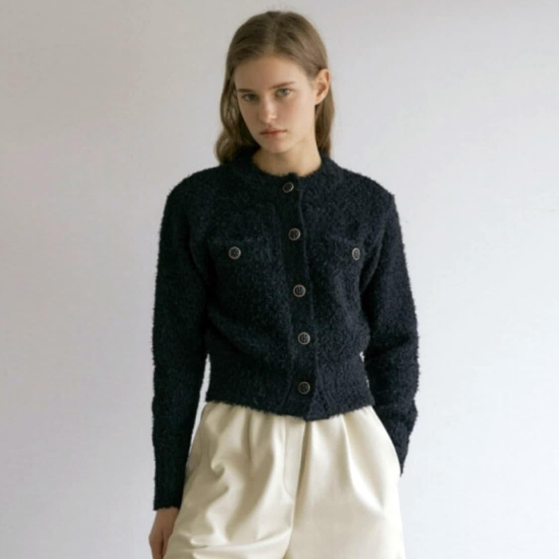 베르브(VERBE) V 스마일 니트가디건 프리사이즈 상품이미지1