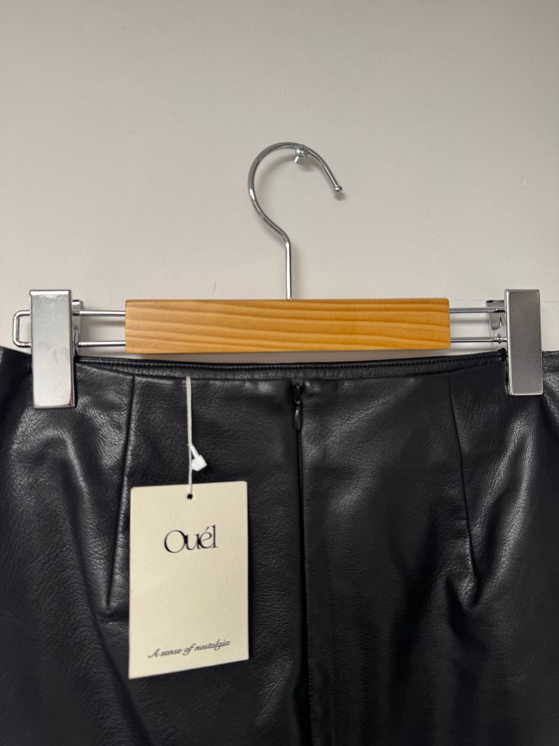 오앨 ouel 블랙 레더 가죽 랩 미니 스커트 S 새상품 상품이미지9