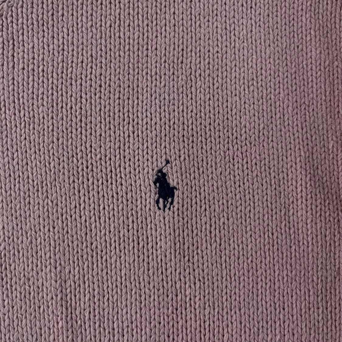 100 폴로랄프로렌 코튼 핑크 브이넥 니트 상품이미지3