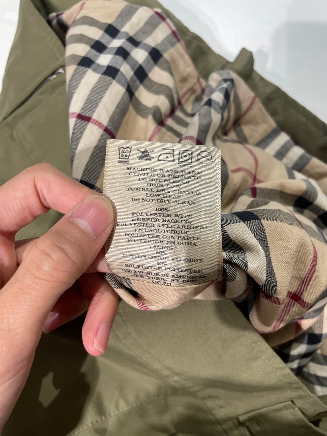 버버리 카키 기마로고 폴리에스터 블루종 상품이미지8