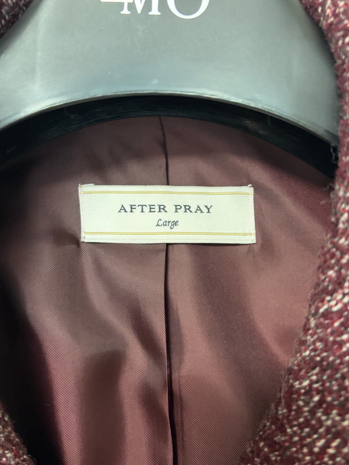 [L] 애프터프레이 하이넥 울 블루종 버건디 상품이미지3