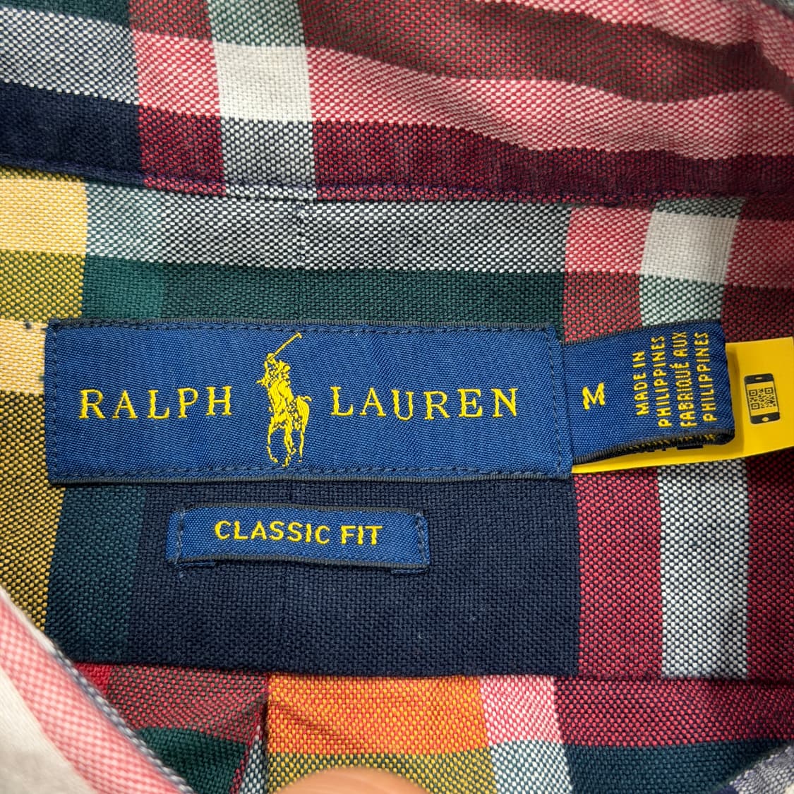 폴로 랄프로렌 신형 QR 클래식핏 플라이드 옥스포드 체크셔츠 남방 M 상품이미지5