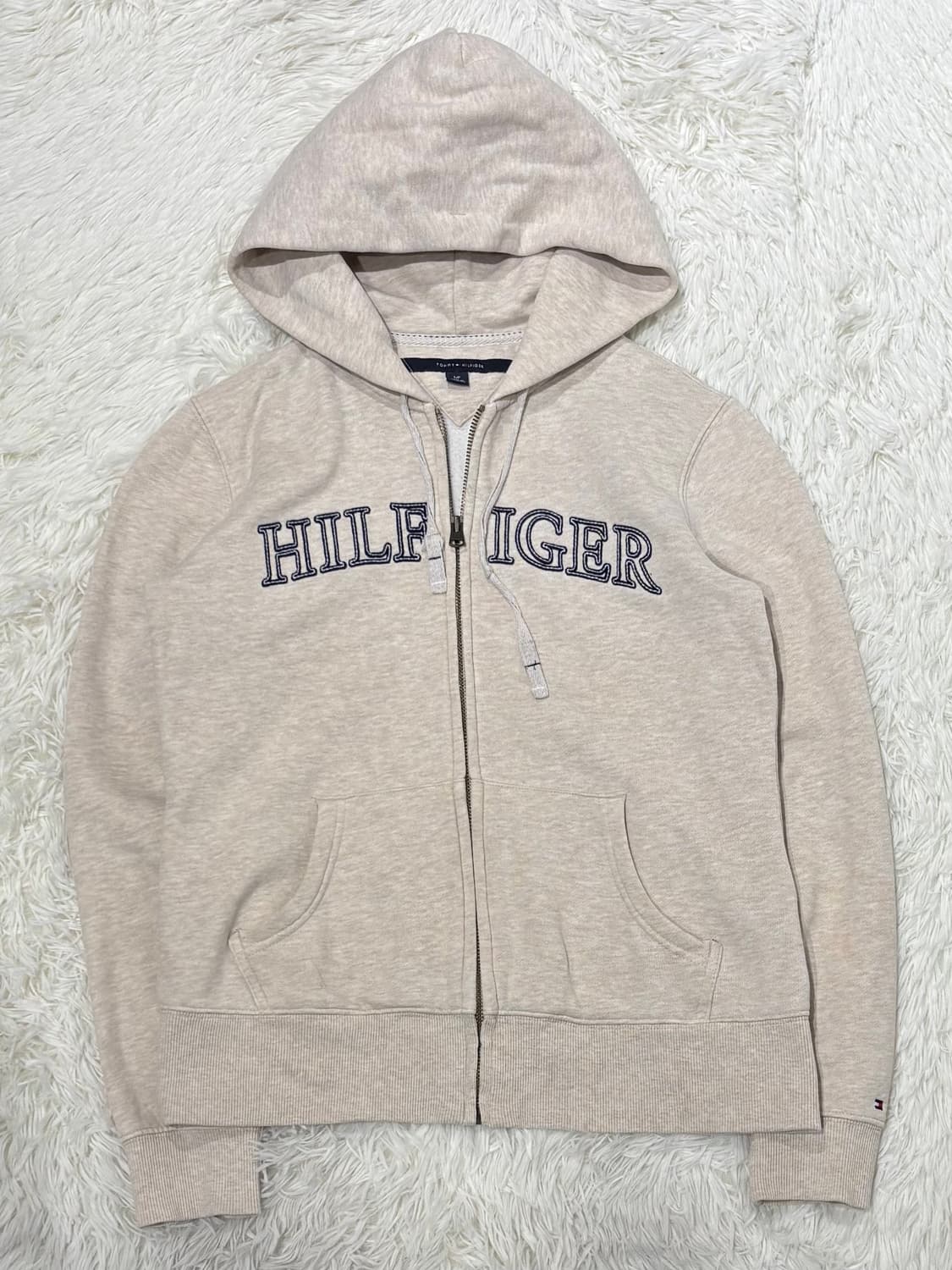 타미힐피거 오트밀 스펠로고 후드집업 상품이미지3