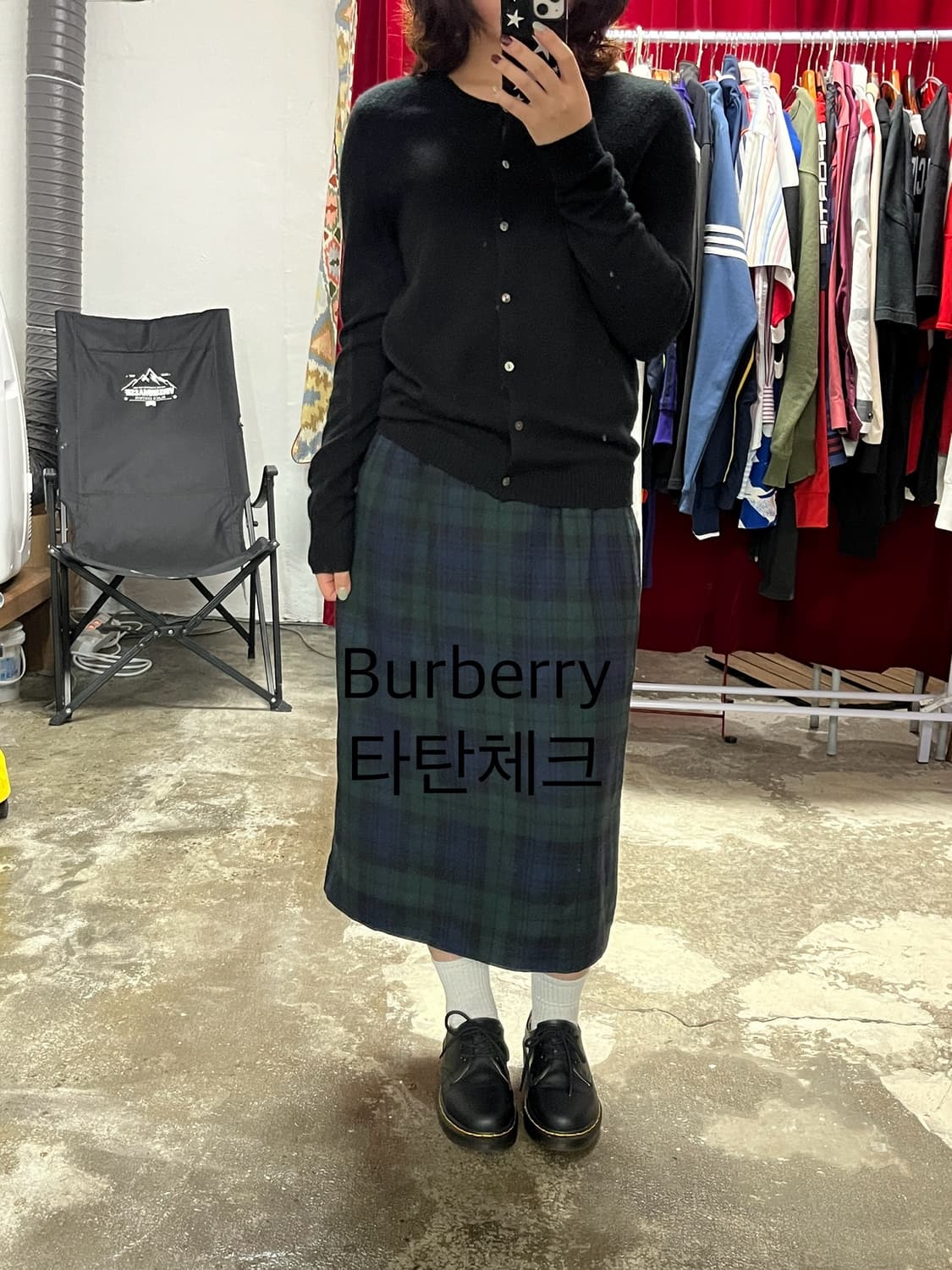 Burberry 버버리 타탄체크 린넨 100% 스커트 27인치 상품이미지1