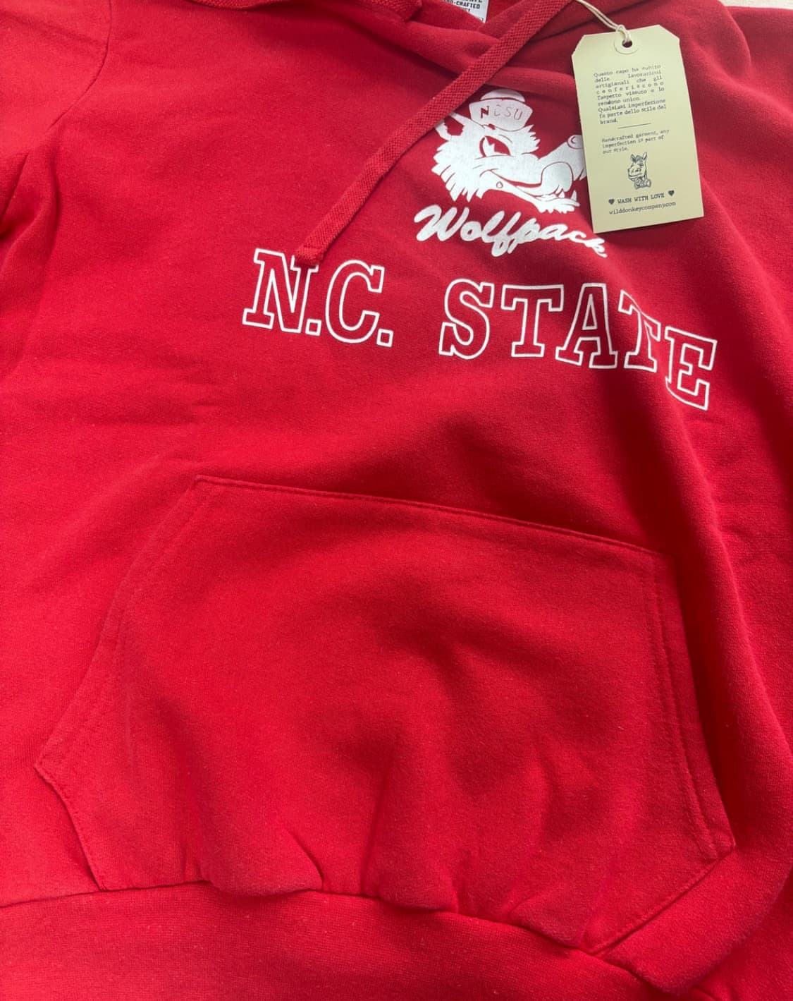 [새상품] 와일드 동키 후드티 후디 M 레드 빨강 상품이미지3