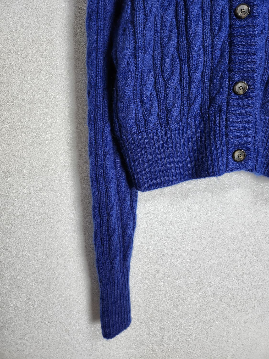 스토프 s205  키드모헤어 세미크롭 케이블 가디건55 66 상품이미지5