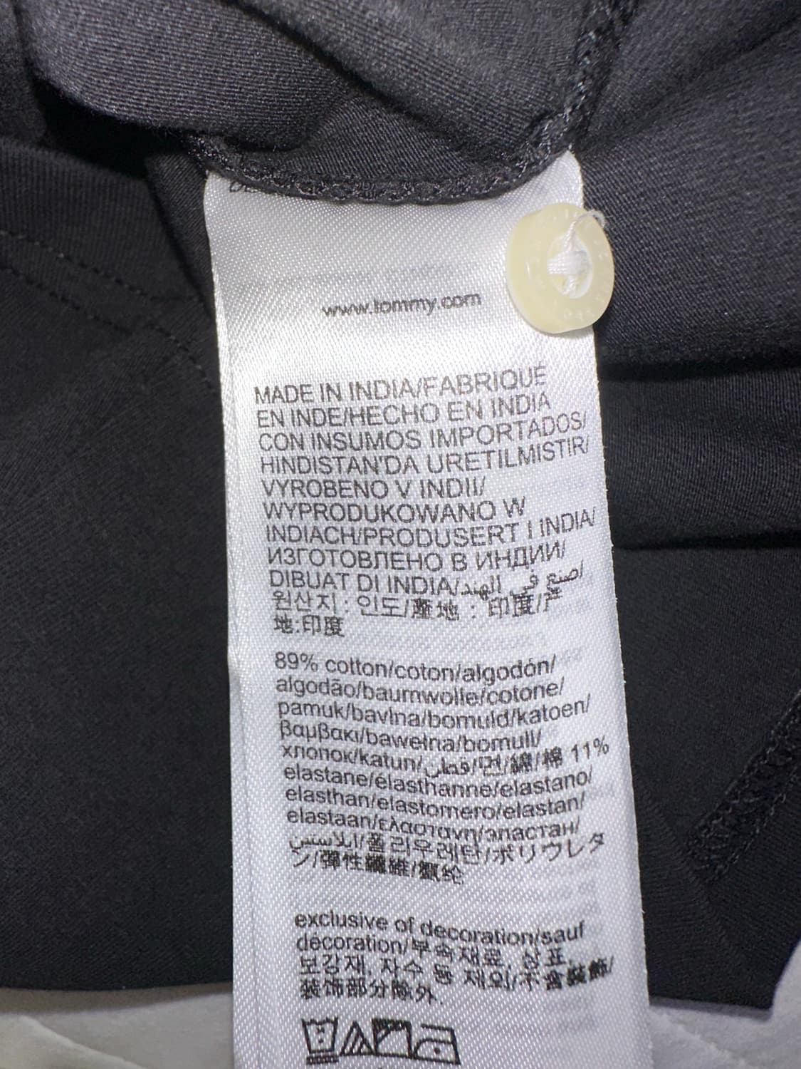 타미힐피거 블랙 여성 반팔 카라티 상품이미지2