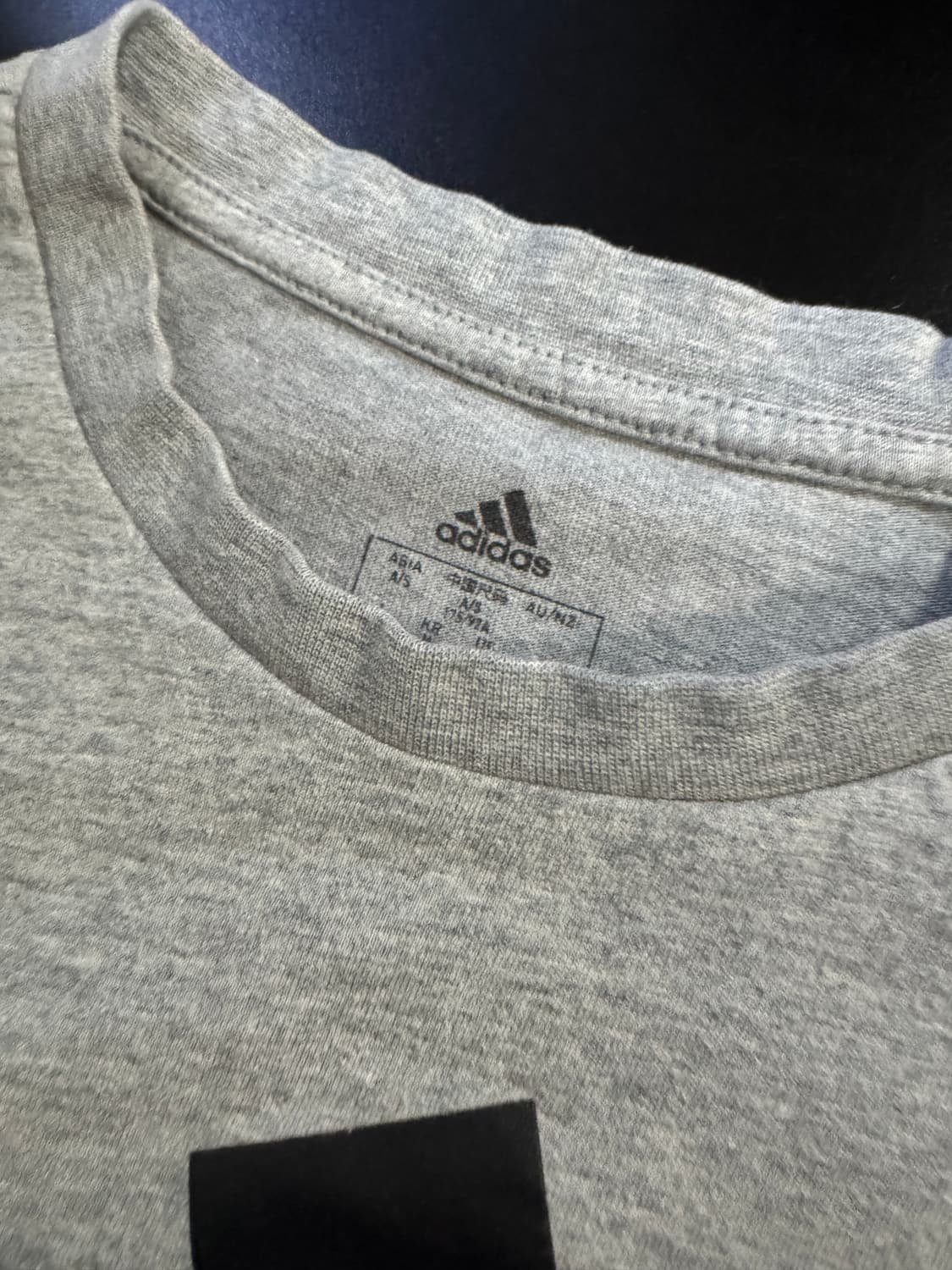 여성 아디다스 빅 로고 반팔 티셔츠 S 그레이 상품이미지6