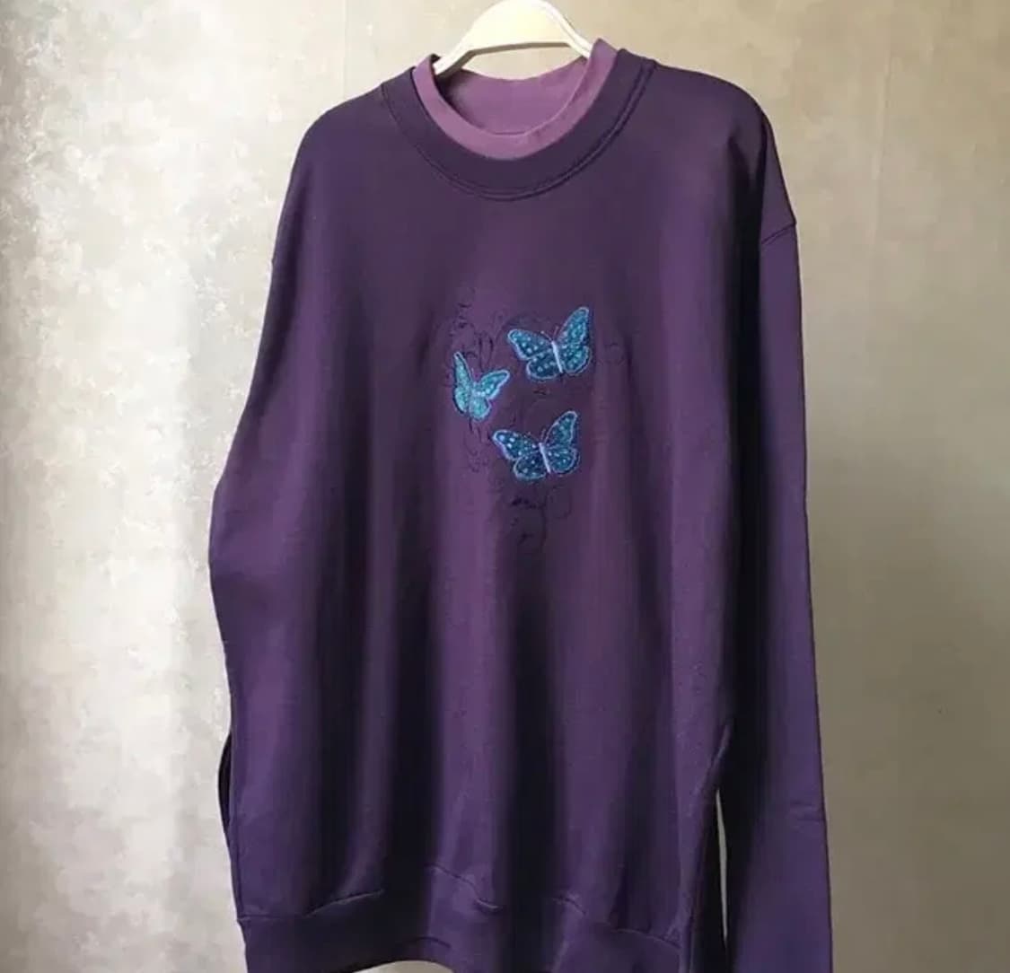 빈티지 나비 맨투맨  상품이미지1