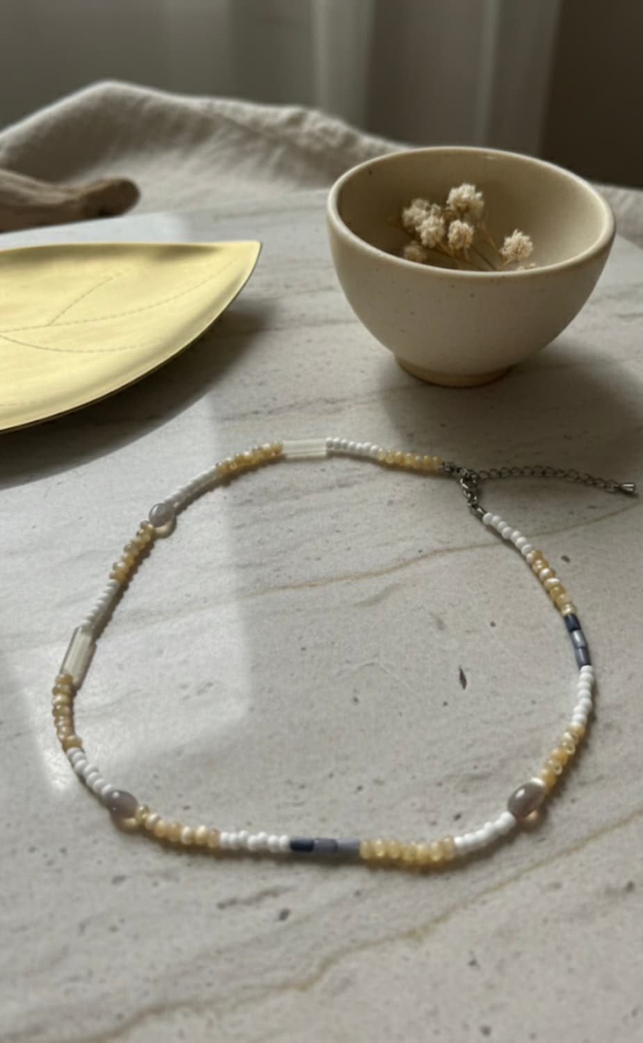 클린 무드 자개 원석 네크리스 상품이미지2