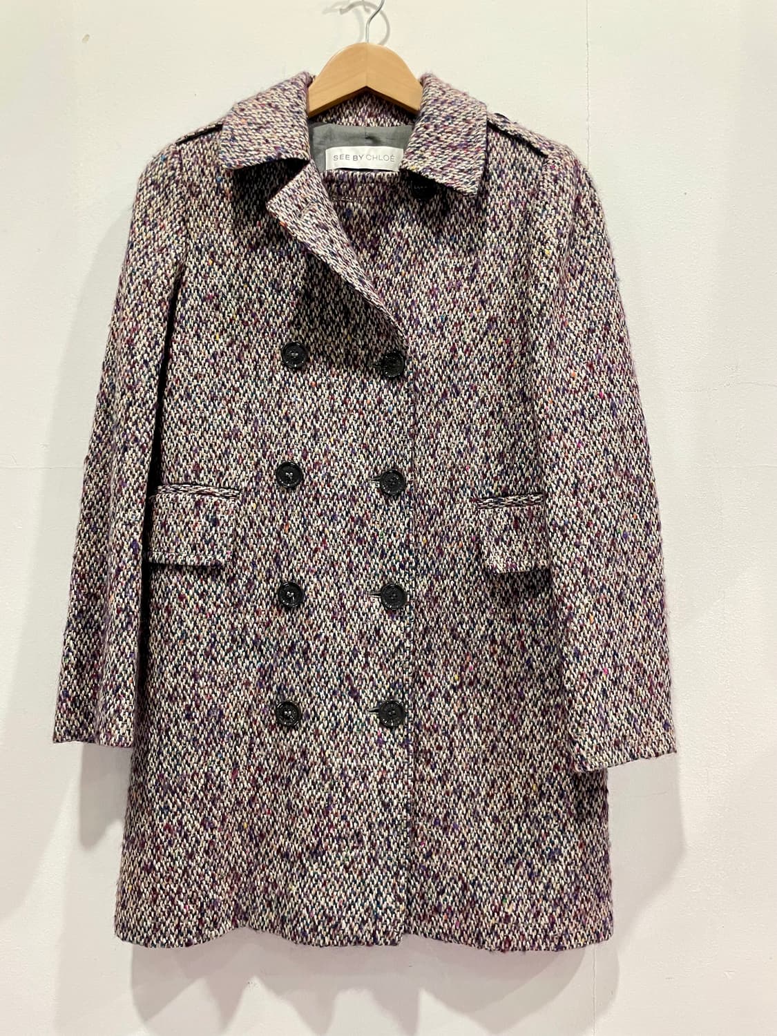 SEE BY CHLOE 트위드 더블 코트 38 정품 상품이미지1