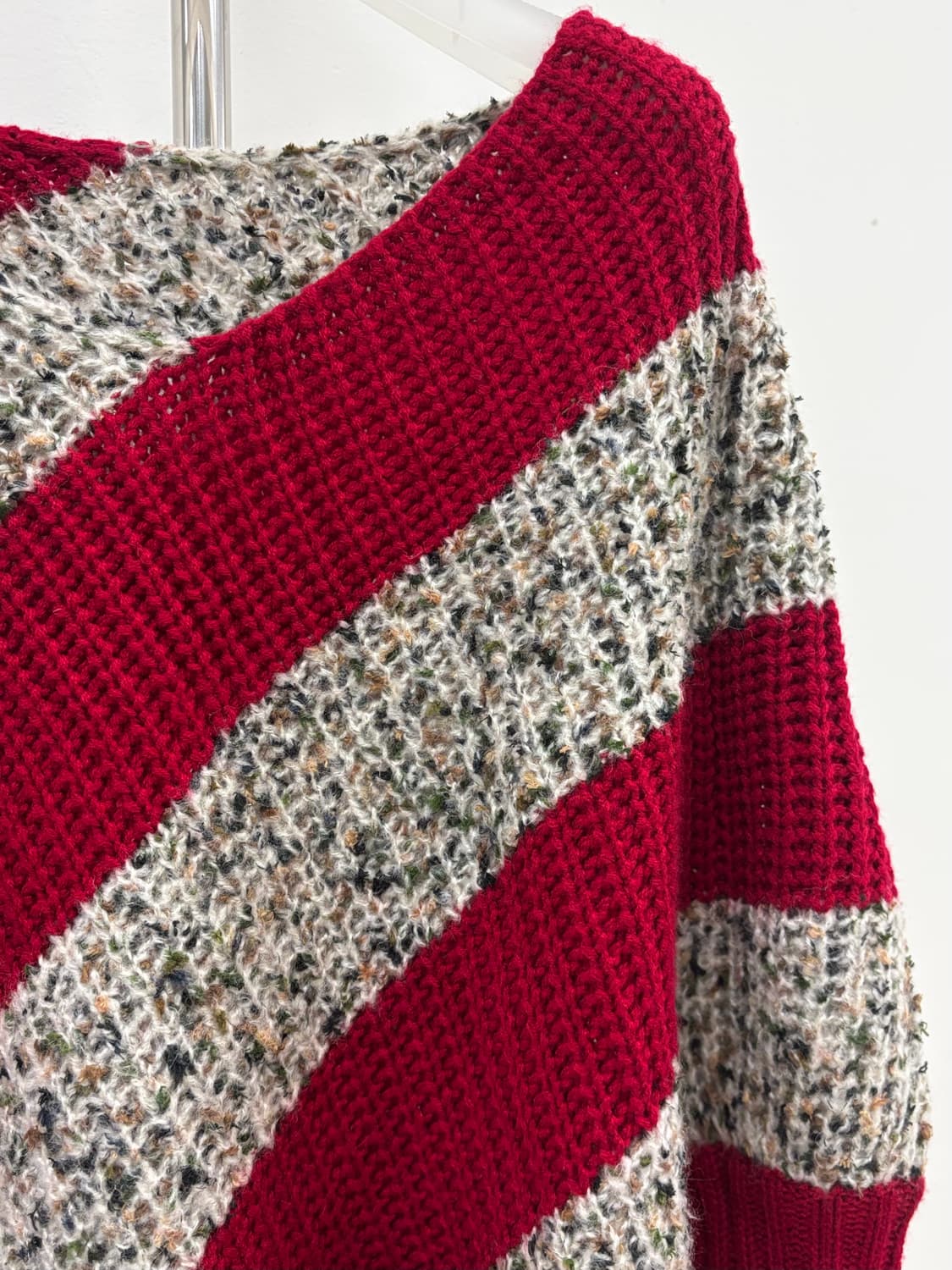 빈티지 레드 니트 스웨터 상품이미지5