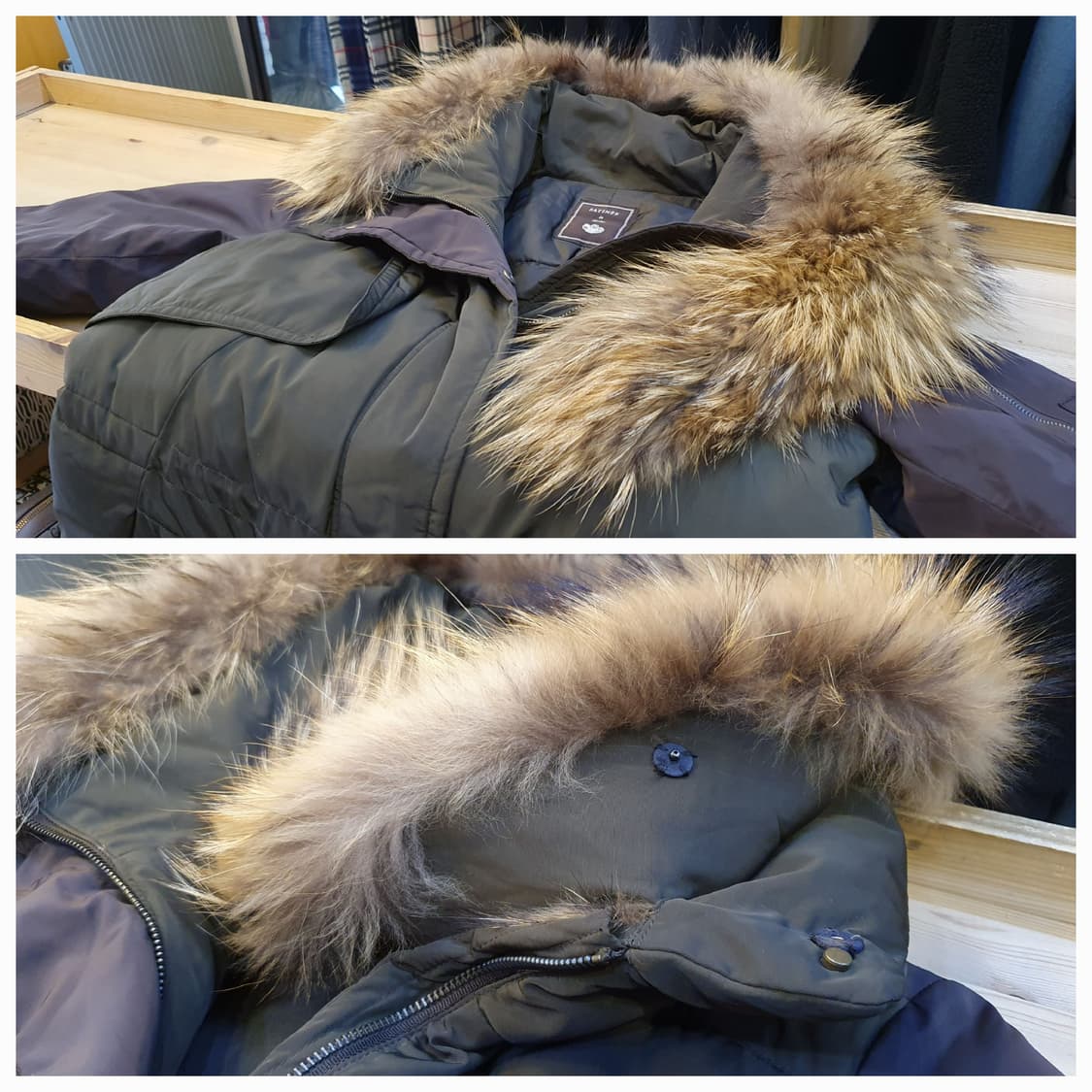 66.Satin 라쿤퍼 다운패딩  상품이미지5