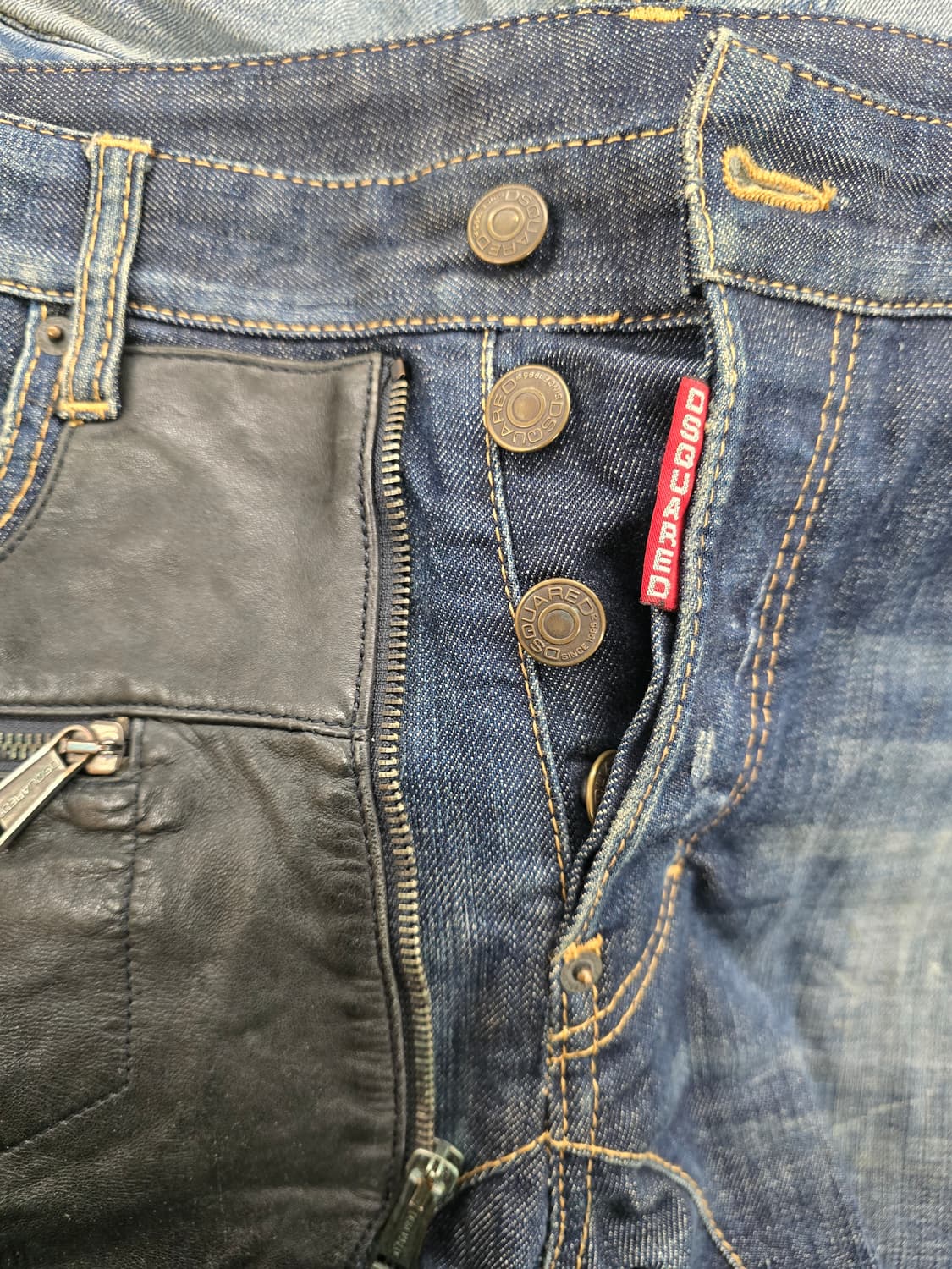 (정품) 디스퀘어드2 루키3 가죽덧뎀 바이커 싸이즈 32.  74LA03 상품이미지3