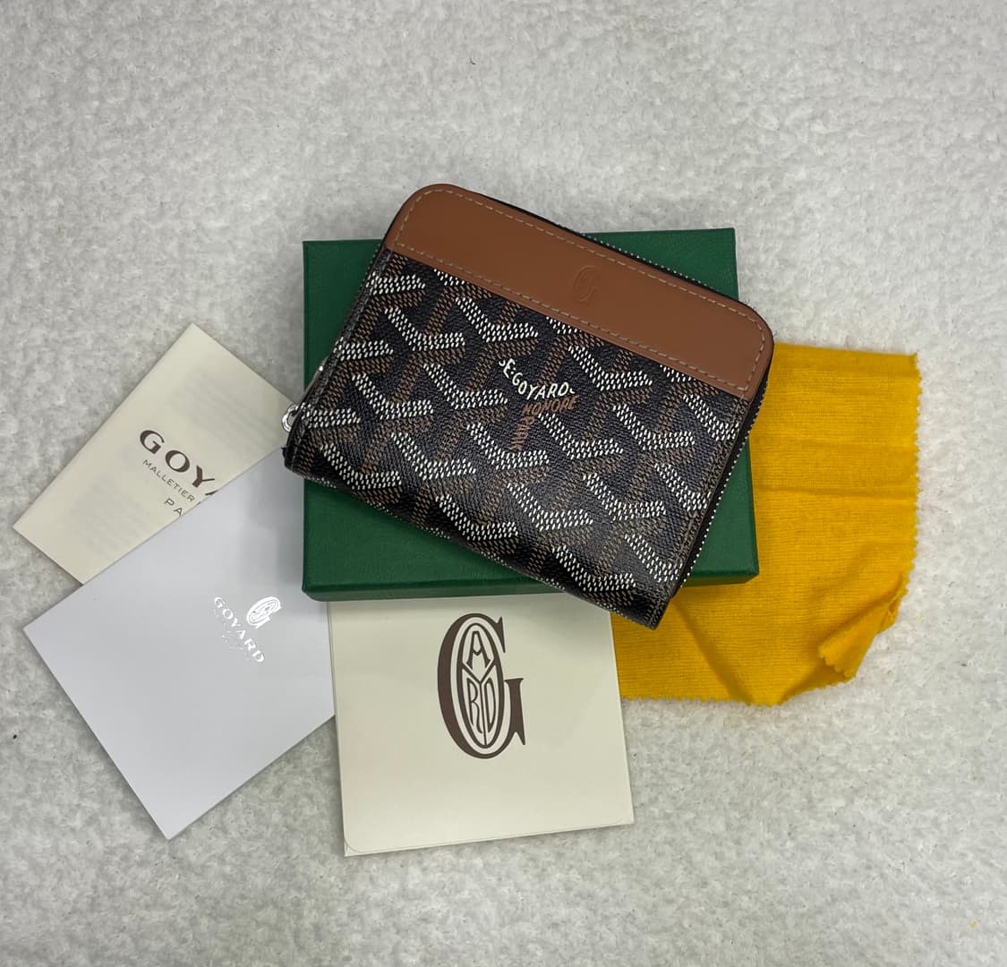 [ S+급 ] 고야드 마티뇽 반지갑 블랙 브라운  상품이미지1