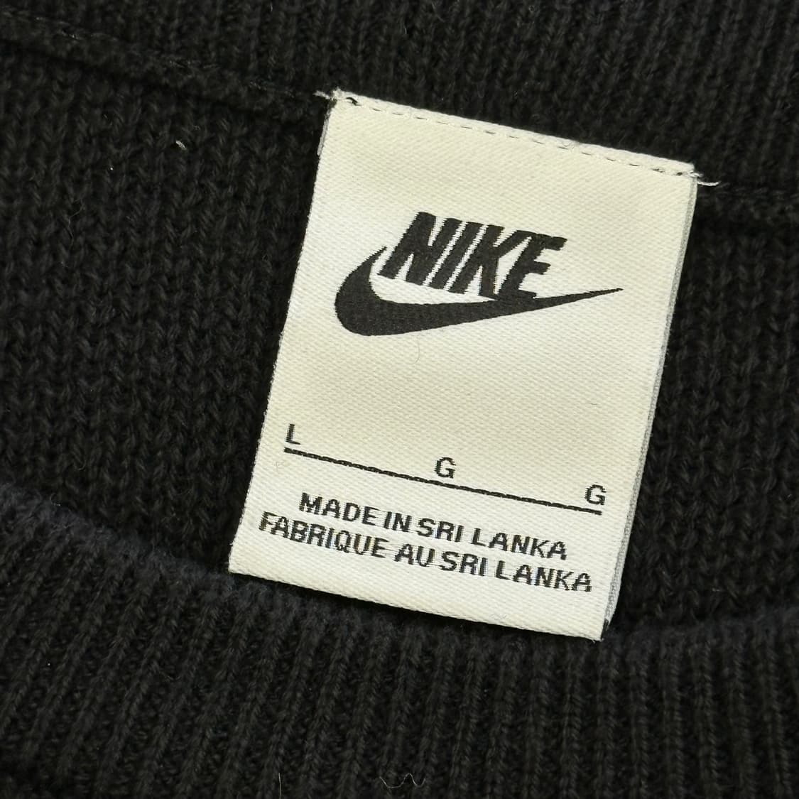 L 나이키 블랙 코튼 니트 상품이미지4