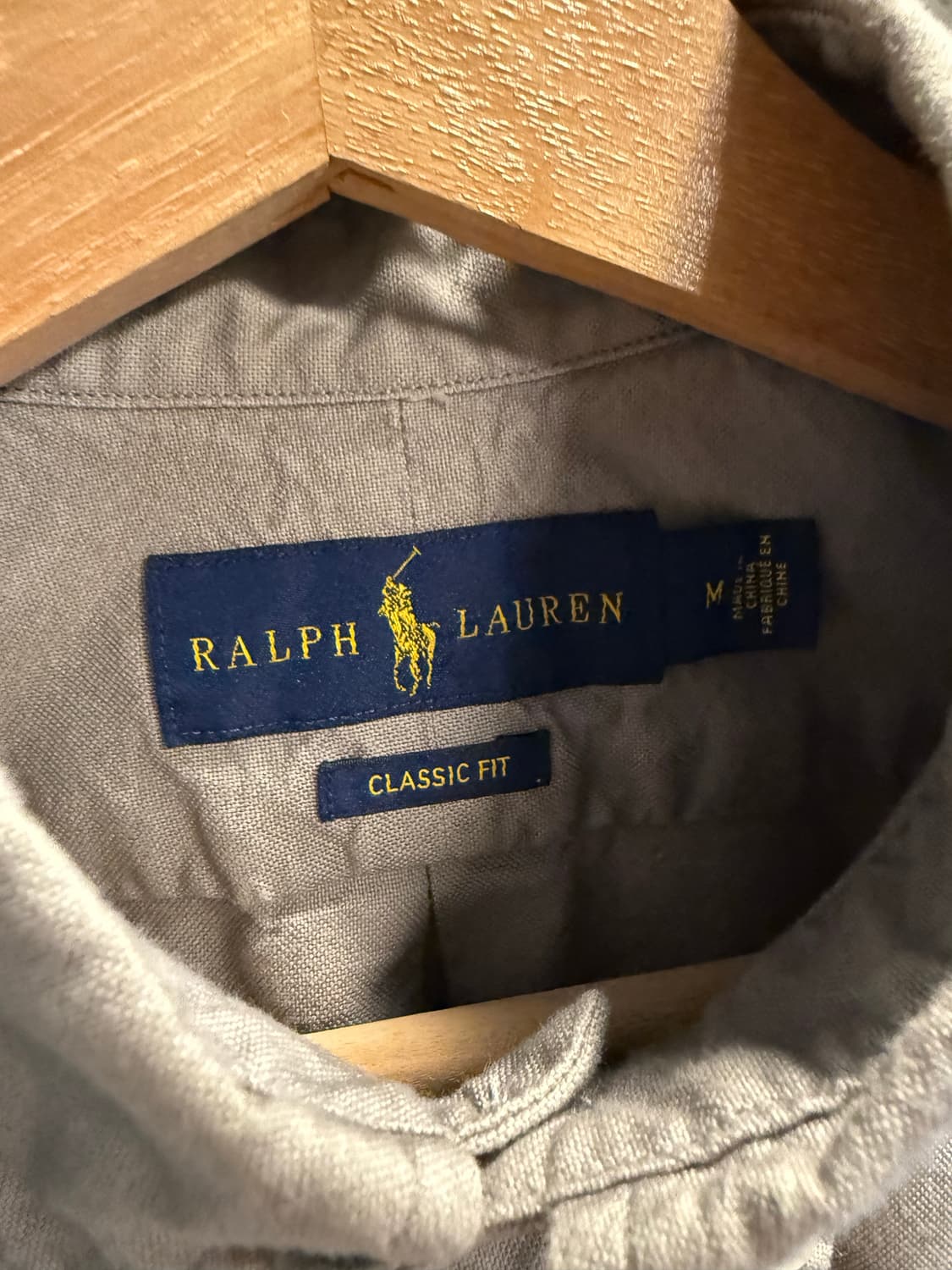 M 폴로랄프로렌 POLO 클래식핏 버튼다운 셔츠 그레이 상품이미지5