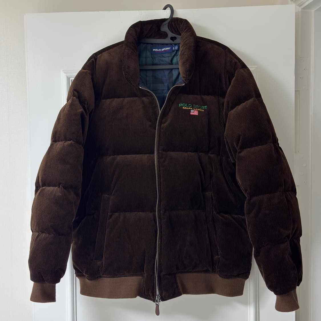폴로 랄프로렌 코듀로이 패딩 브라운 XL 상품이미지2