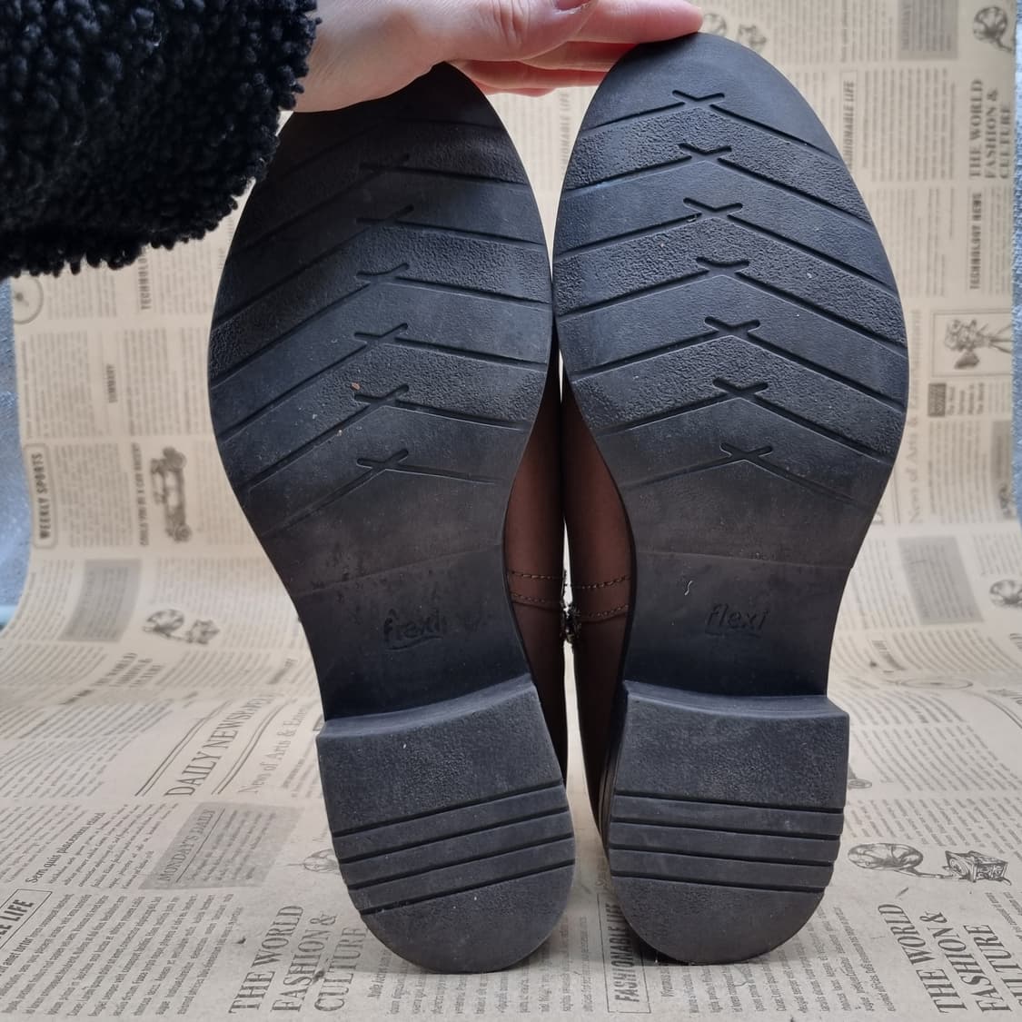 브라운 가죽 앵클 부츠 버클 장식240 상품이미지3