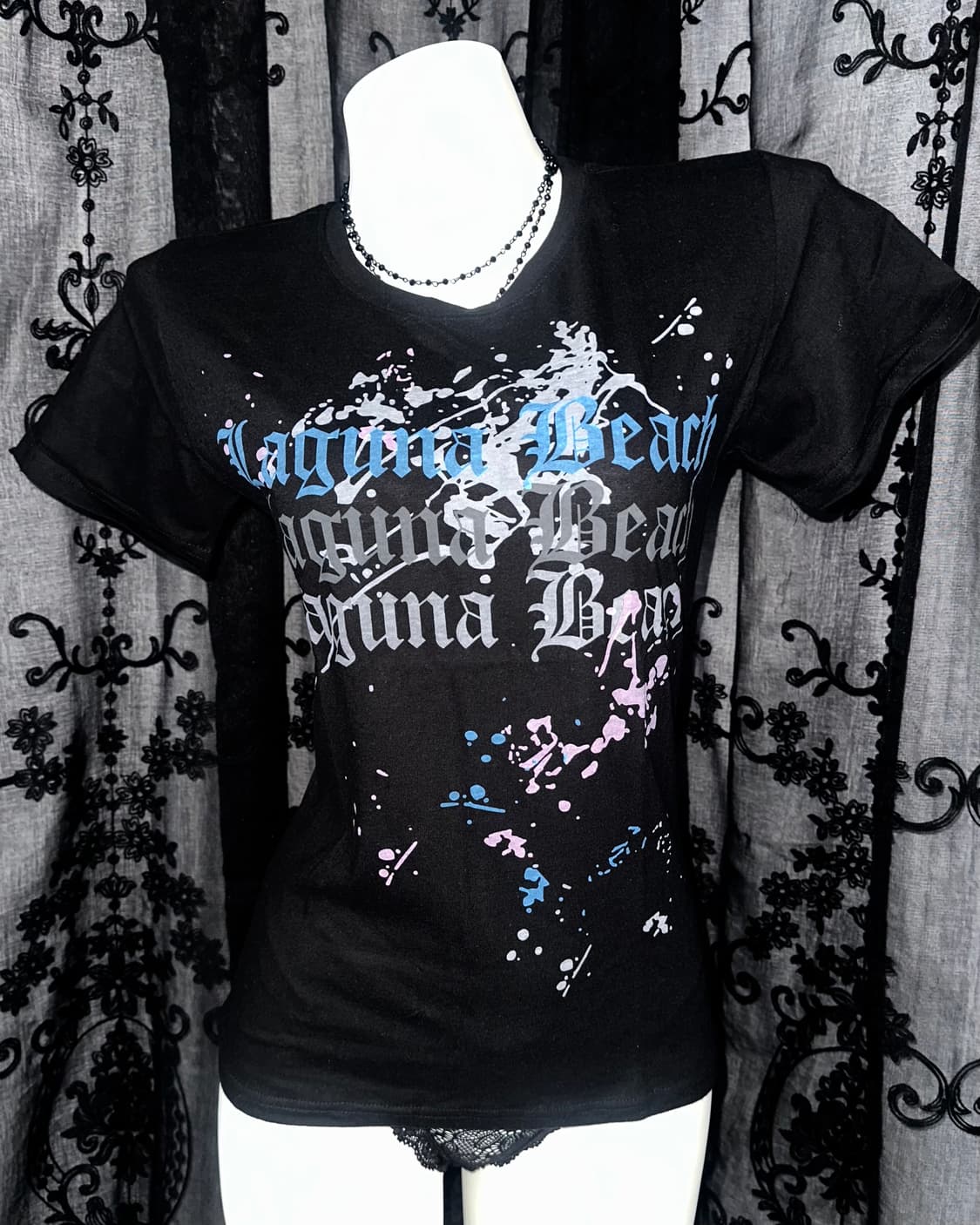 punk lettering short-sleeved 상품이미지2