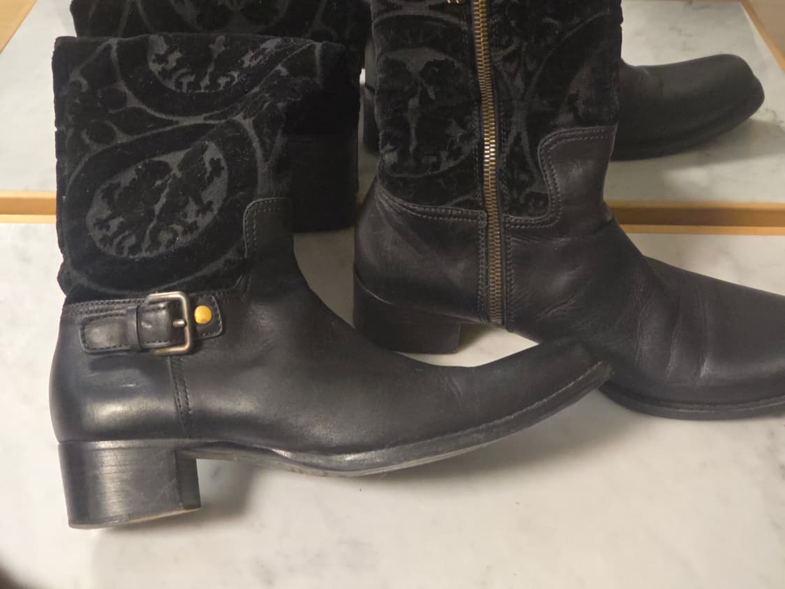 미우미우 miumiu 벨벳 라이딩부츠 37 상품이미지4