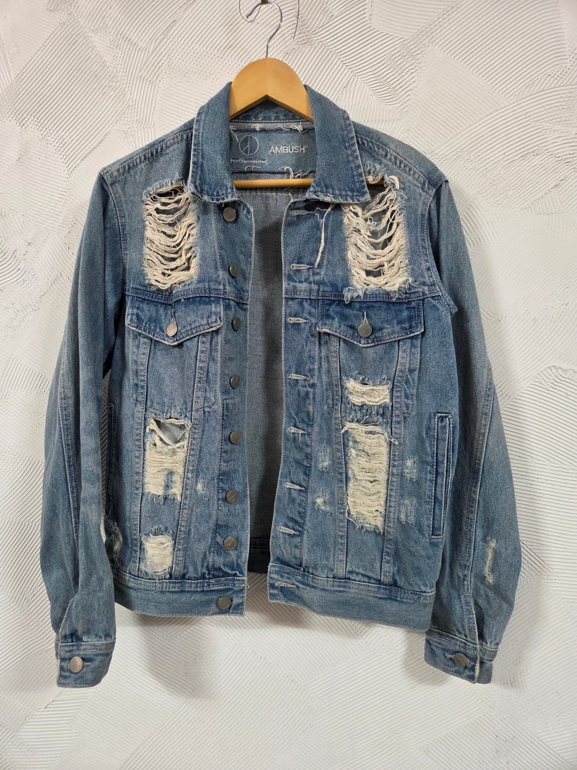 AMBUSH X 피마원Peaceminusone 데미지 워싱 데님 자켓 상품이미지1