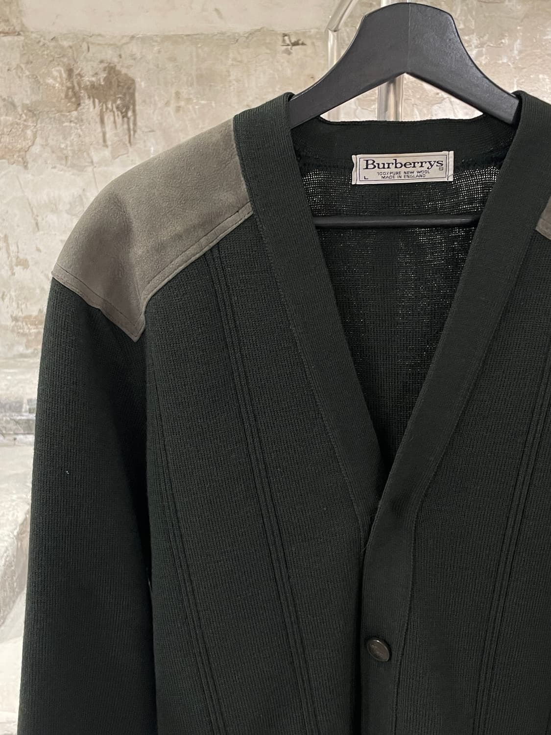 버버리 딥 그린 포켓 인 기마로고 코만도 가디건 상품이미지2