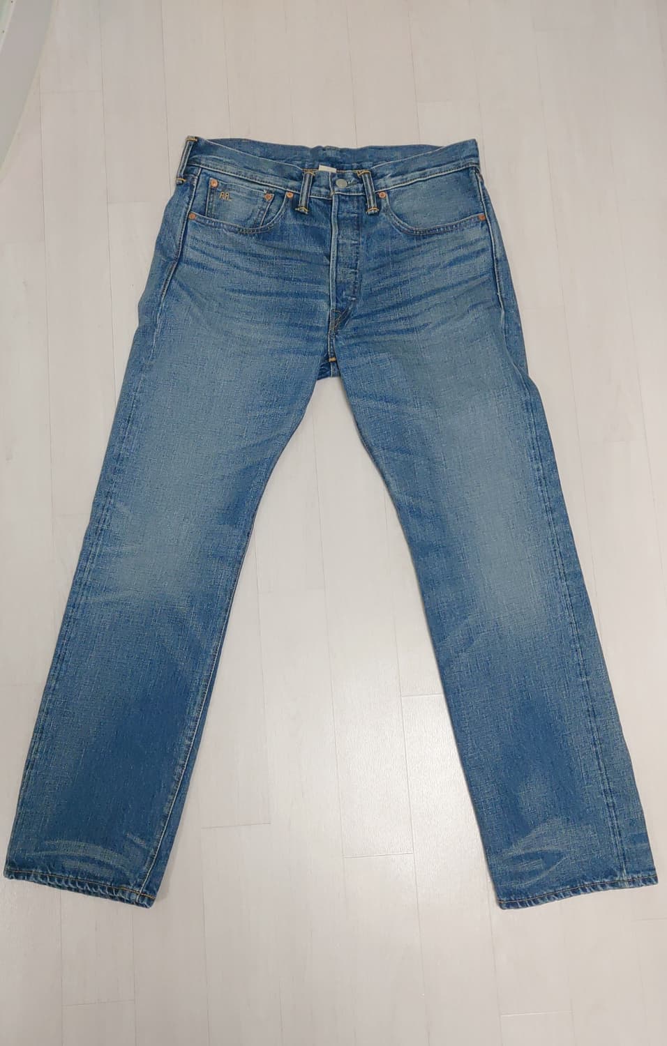 Rrl 스트레이트핏 힐스뷰 셀비지 진  상품이미지2