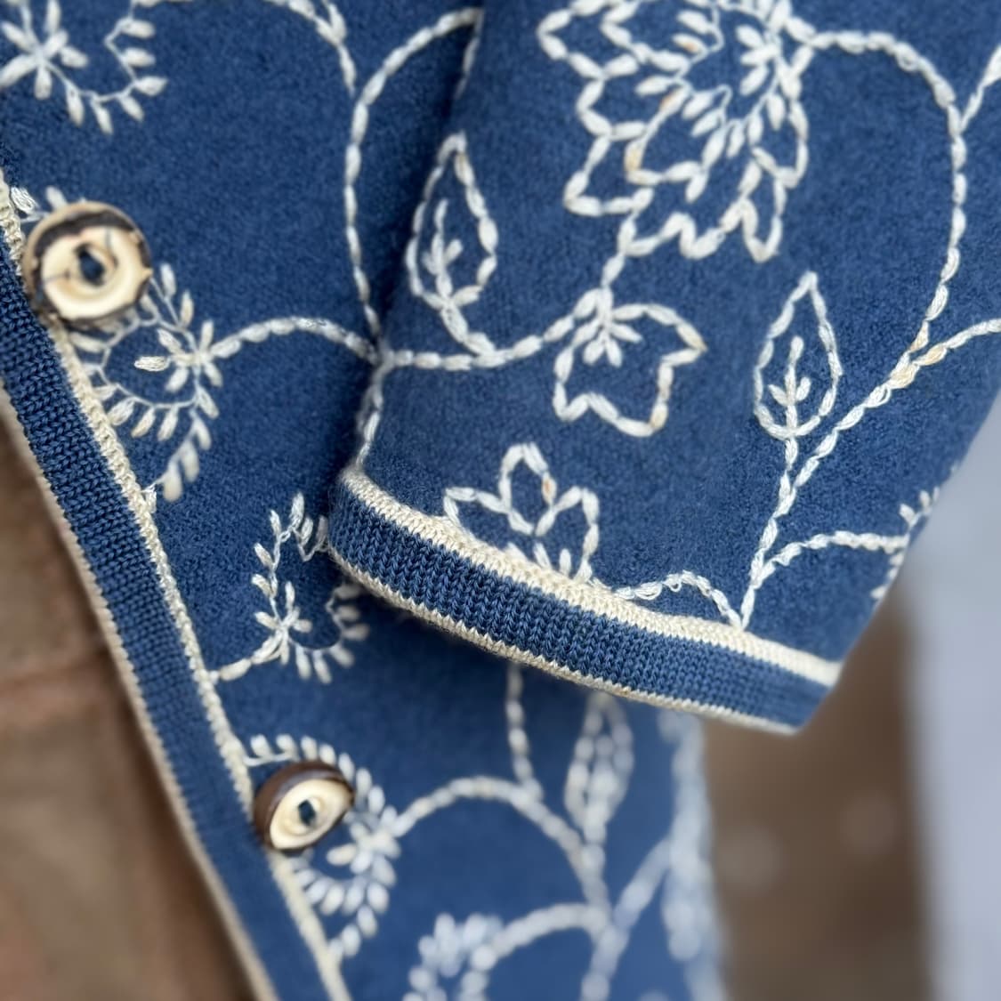 90‘s Geiger  플라워 스티치 울 가디건 36 상품이미지9