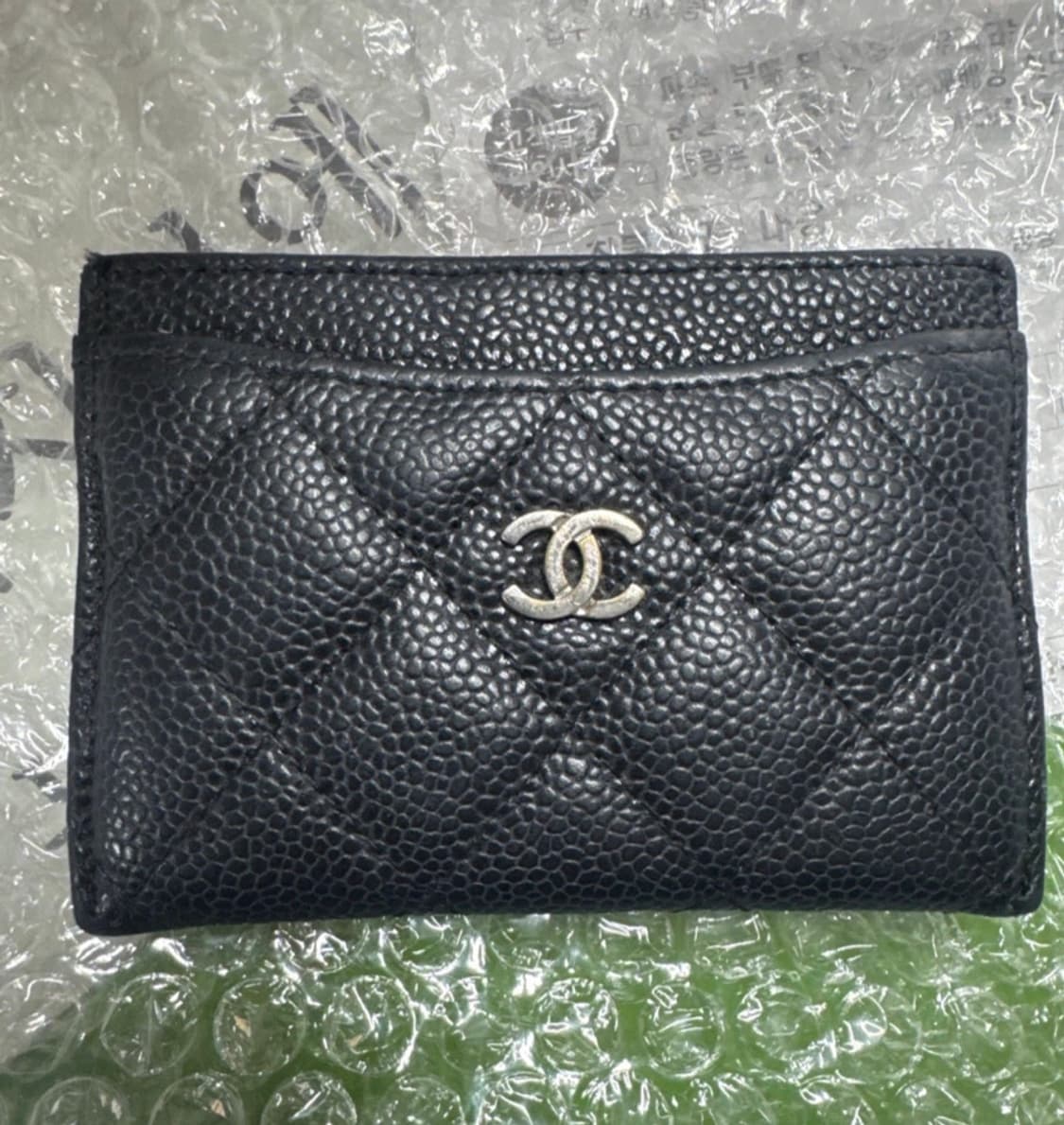 [정품 특가] 샤넬 캐비어 레더 카드지갑 블랙 상품이미지1