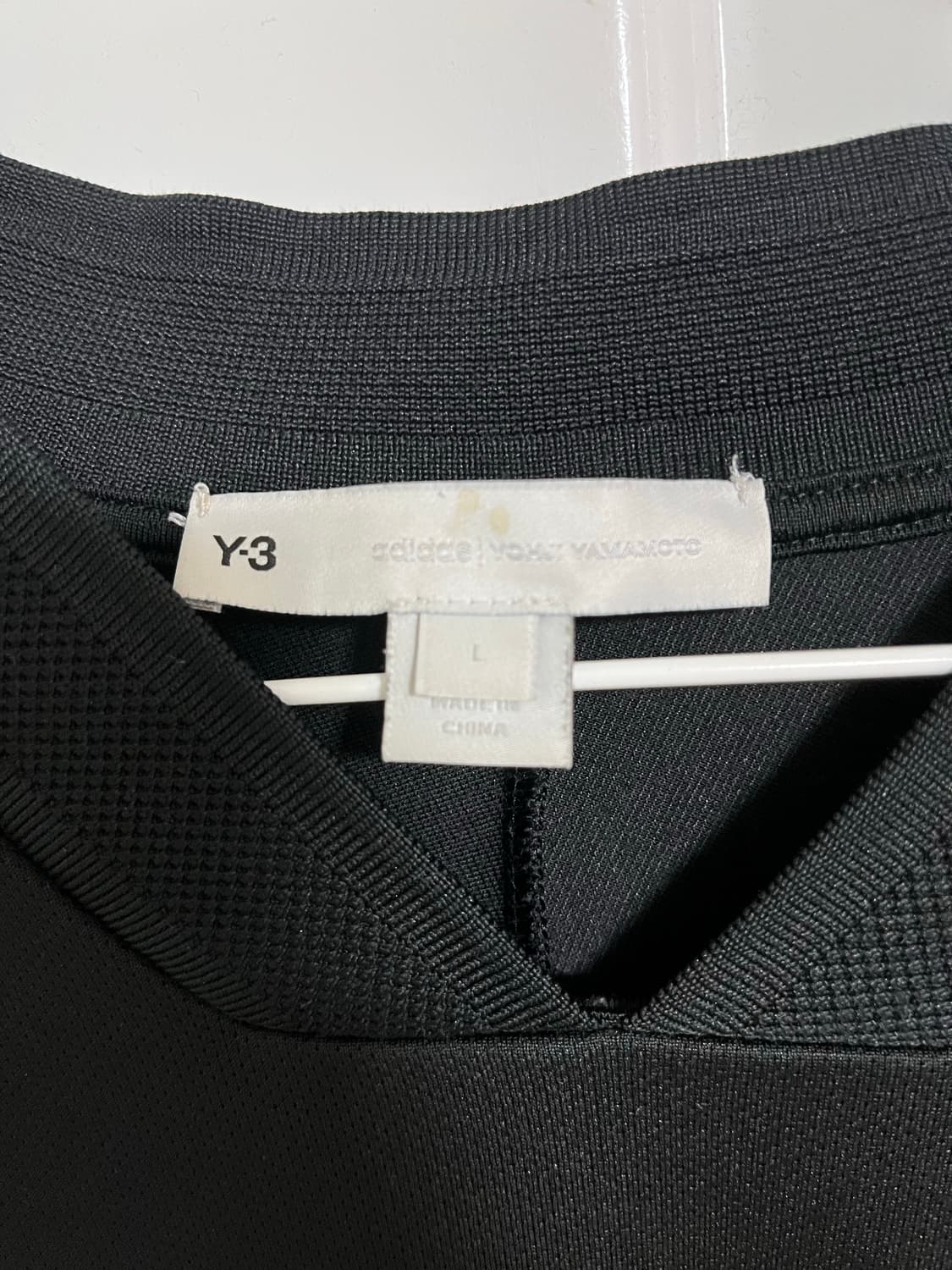 Y-3 풋볼 로고 롱슬리브 긴팔 져지 티셔츠 블랙 라지 상품이미지5