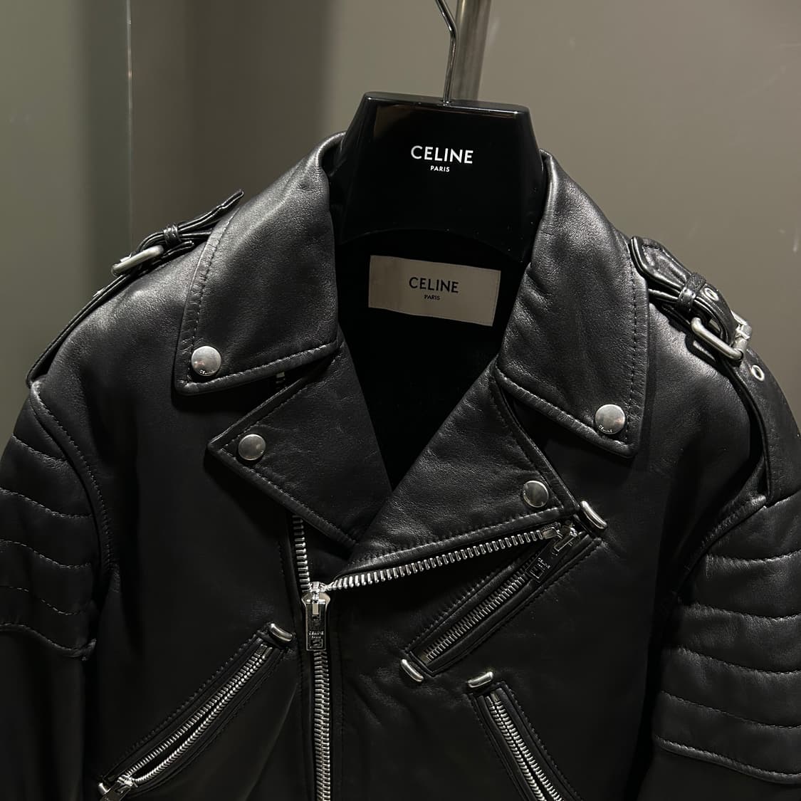 셀린느 바이커 스트랩 레더자켓 상품이미지2