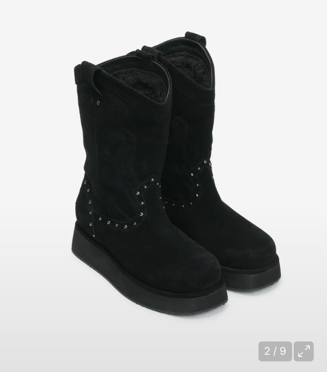 Odor 오도어 이크닉 웨스턴 퍼 부츠 블랙 상품이미지2