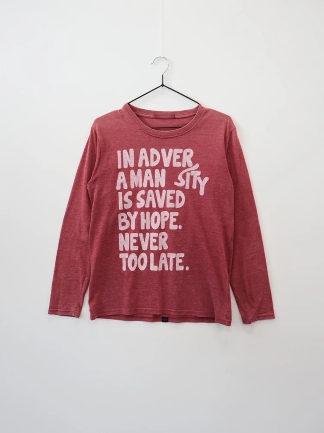JPN Red Quote Long Sleeve Tee 상품이미지3