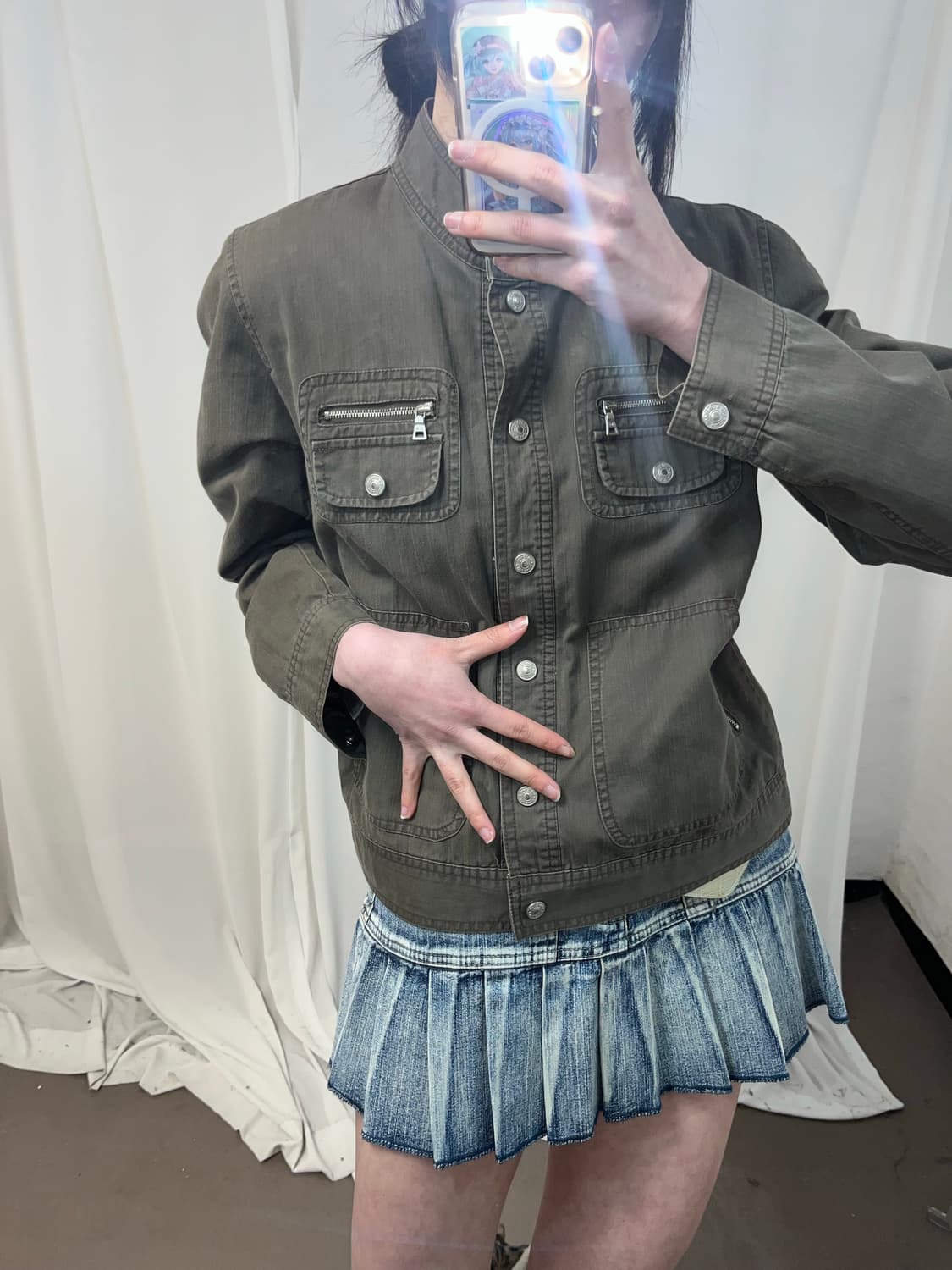 Y2K 카키브라운 유틸리티 자켓  상품이미지3