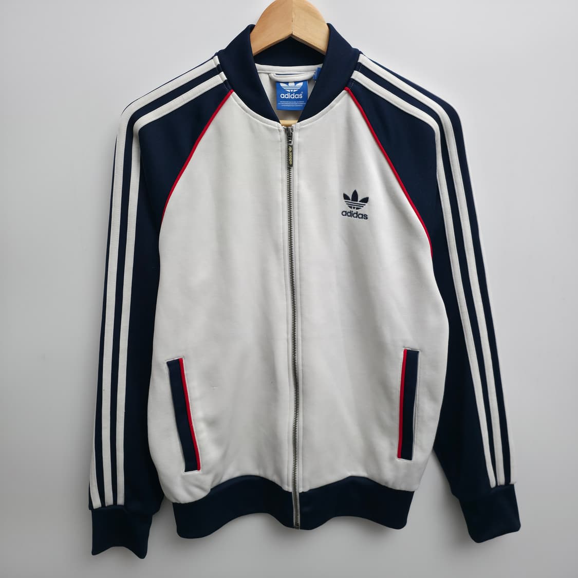 [L] 아디다스 화이트 네이비 져지 상품이미지1