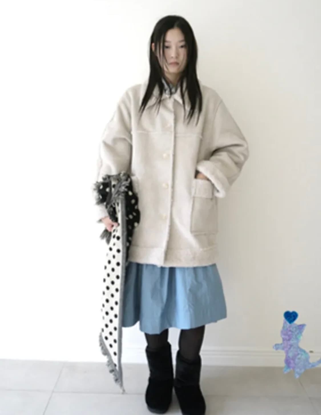 에프터먼데이 스노우 무스탕 코트 상품이미지1