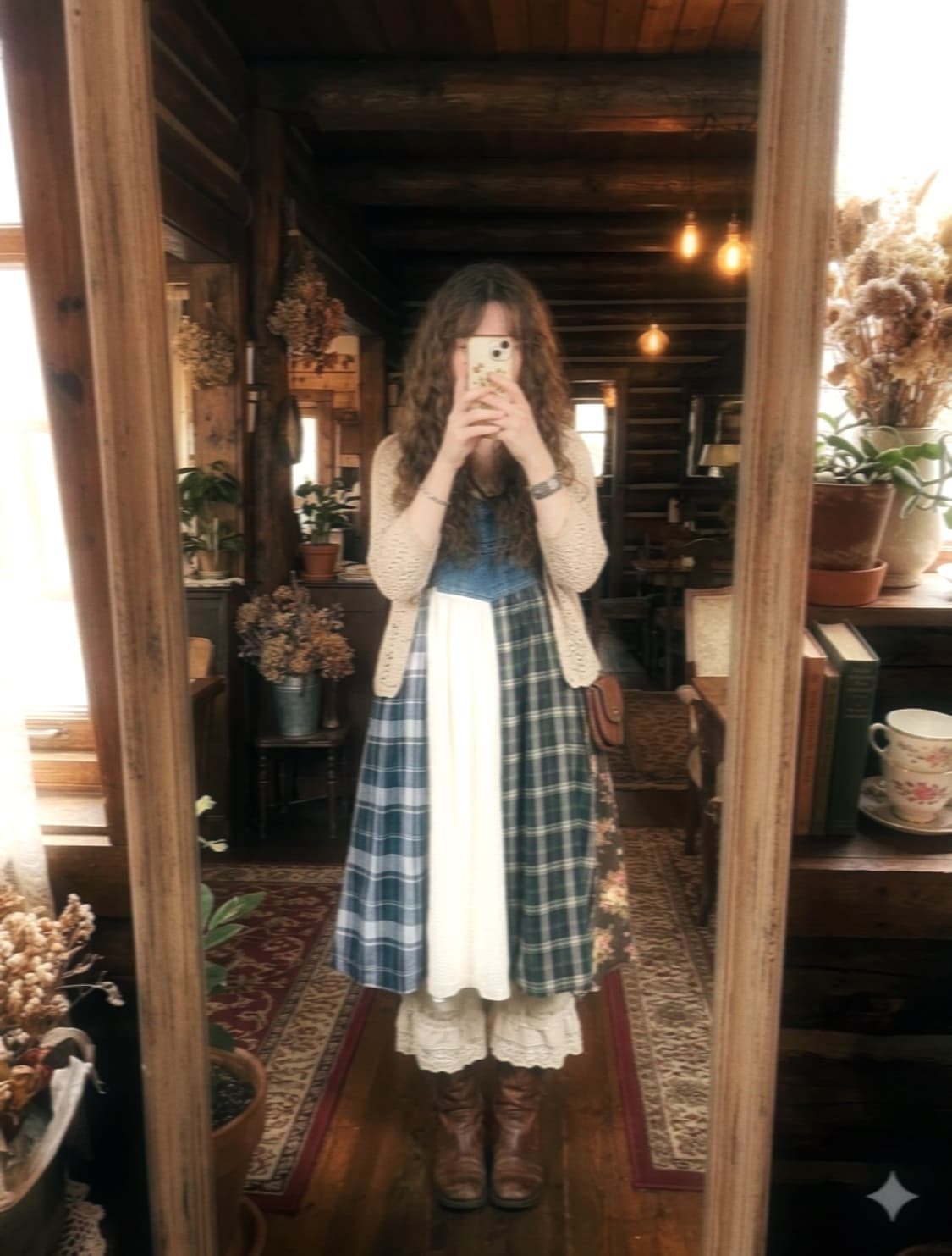 코코모리 모리걸 하구미 일녀 산장 패치 멜빵 원피스 상품이미지2