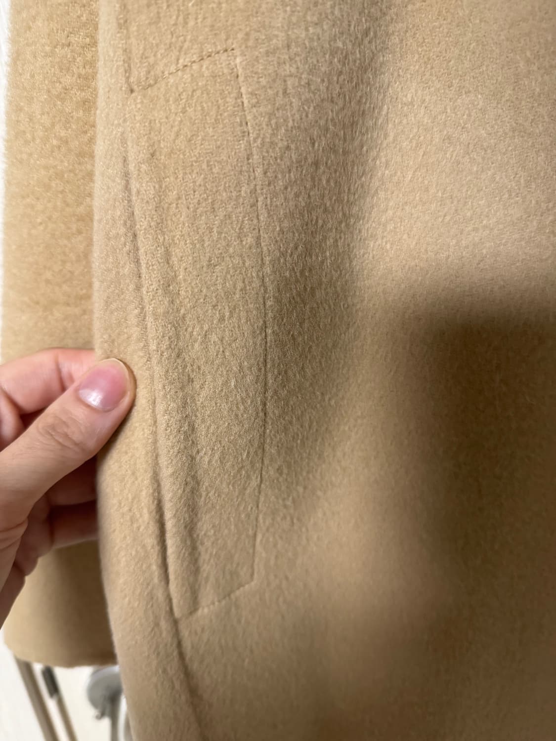 루흐 a17h 카멜베이지 벨티드 캐시미어 코트 상품이미지8