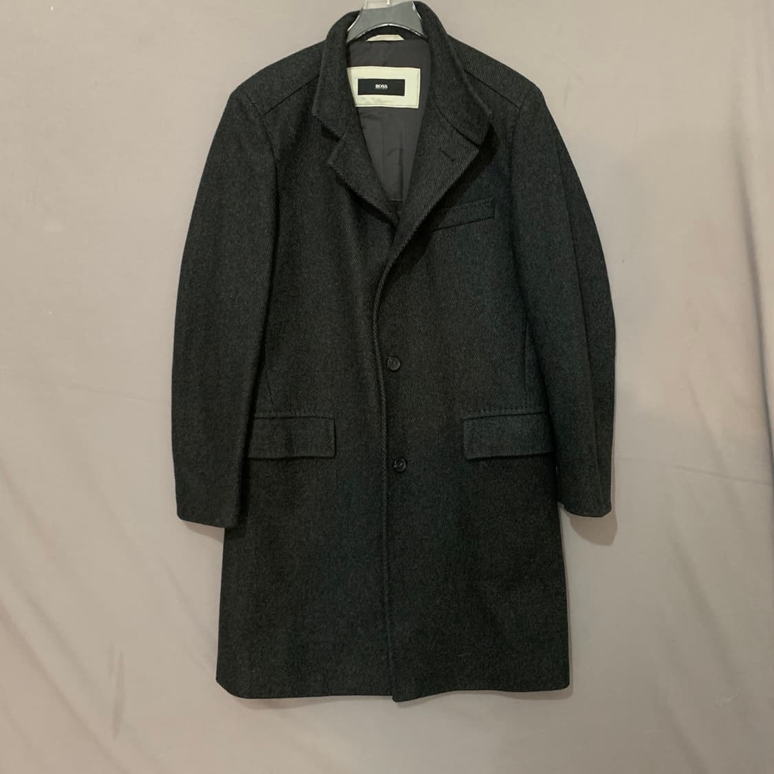 L BOSS 휴고 보스 신트렉스 울 모직 싱글 롱코트 상품이미지2