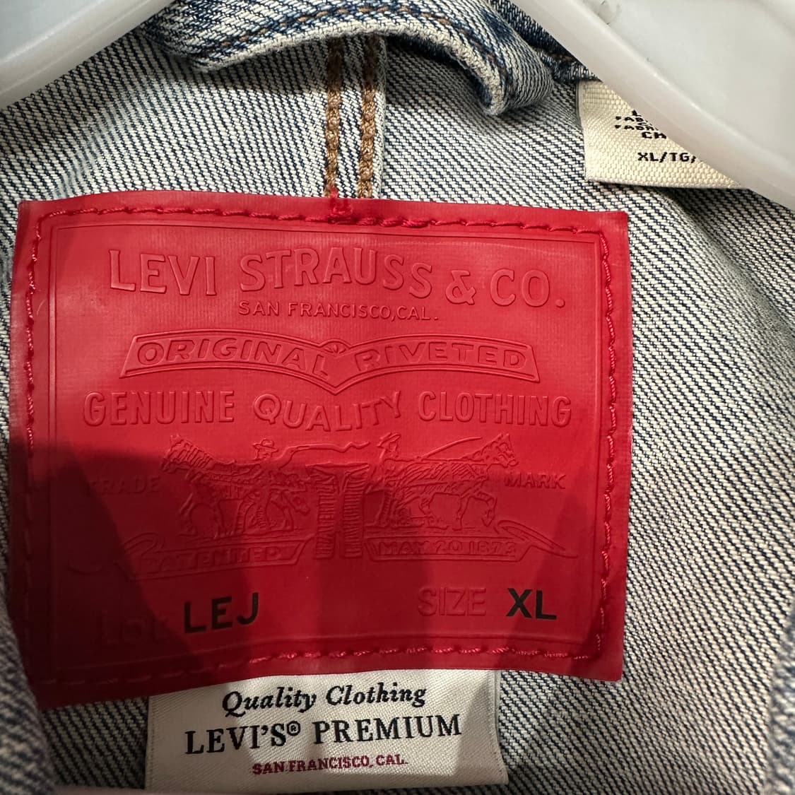 리바이스 프리미엄 데님 청자켓 XL 상품이미지3