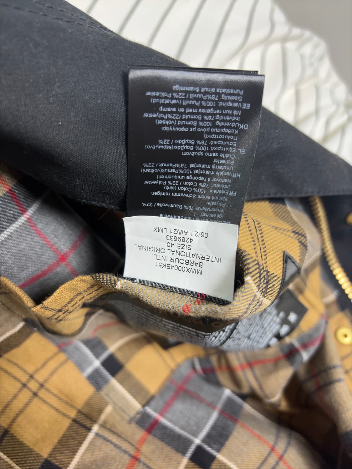 바버 인터네셔널 a7 왁스자켓 상품이미지4