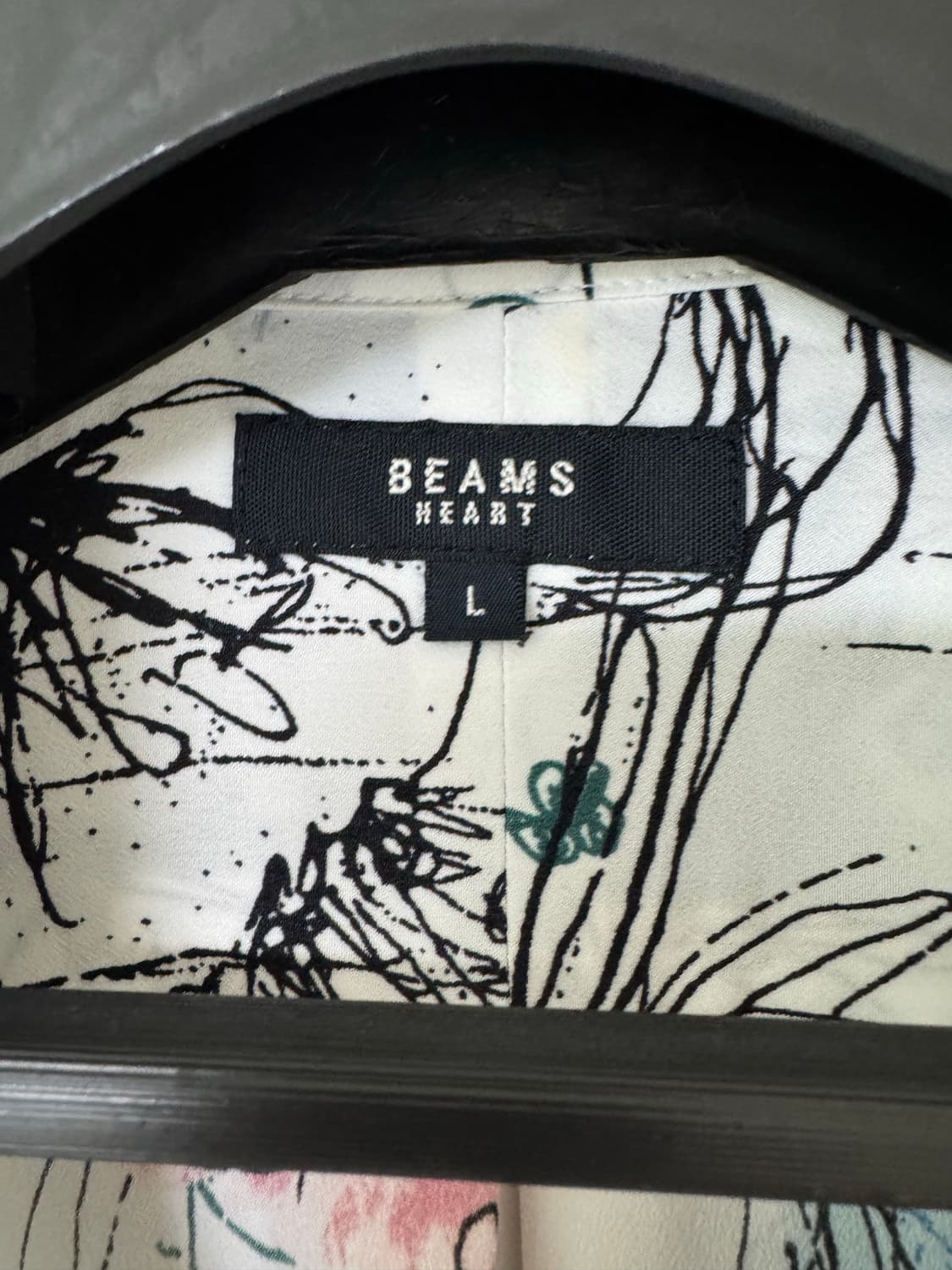 BEAMS 빔즈 패턴 반팔 셔츠 L 상품이미지3