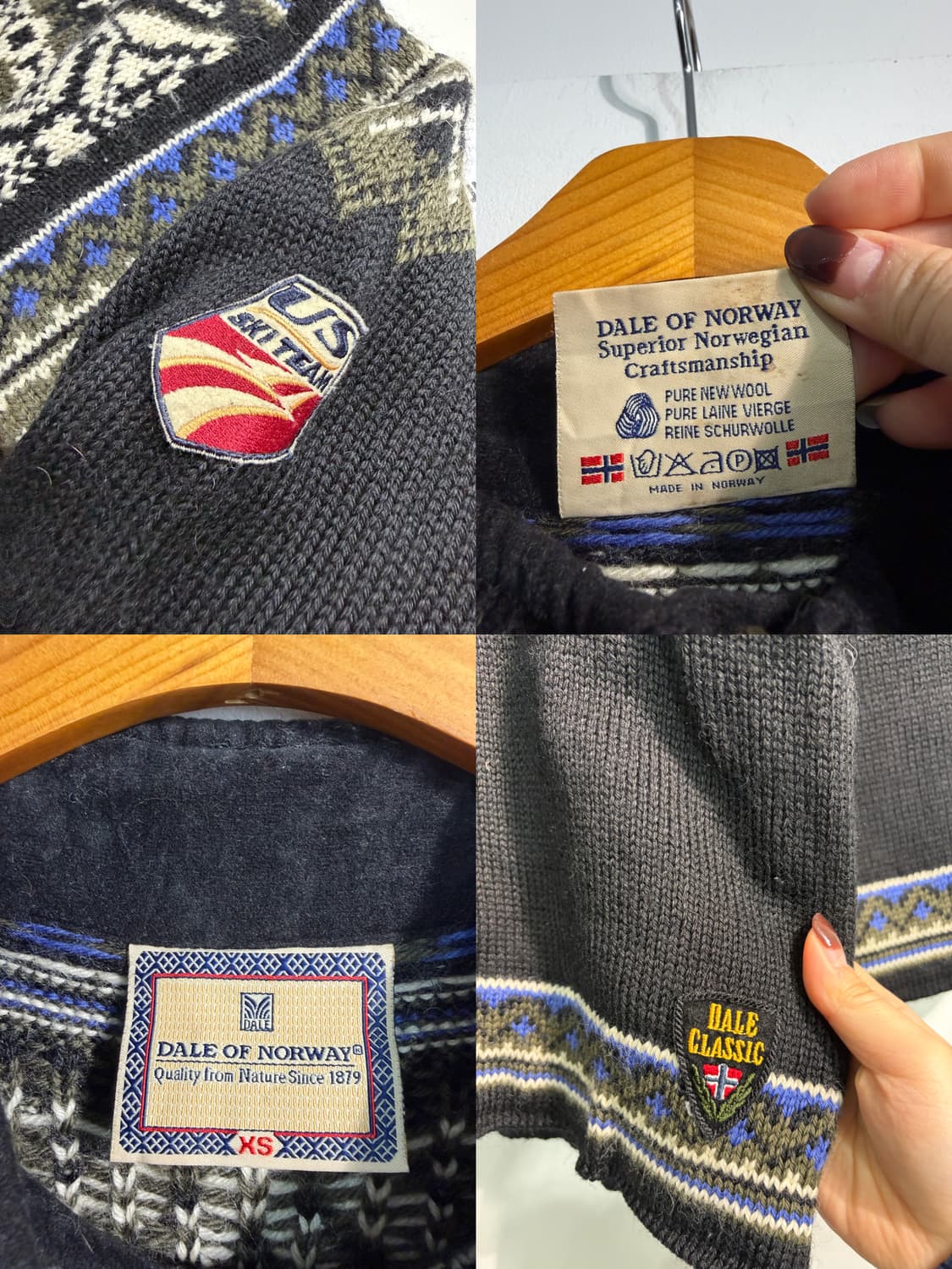 [xs] Dale of norway 데일 오브 노르웨이 반집업 울100% 상품이미지9